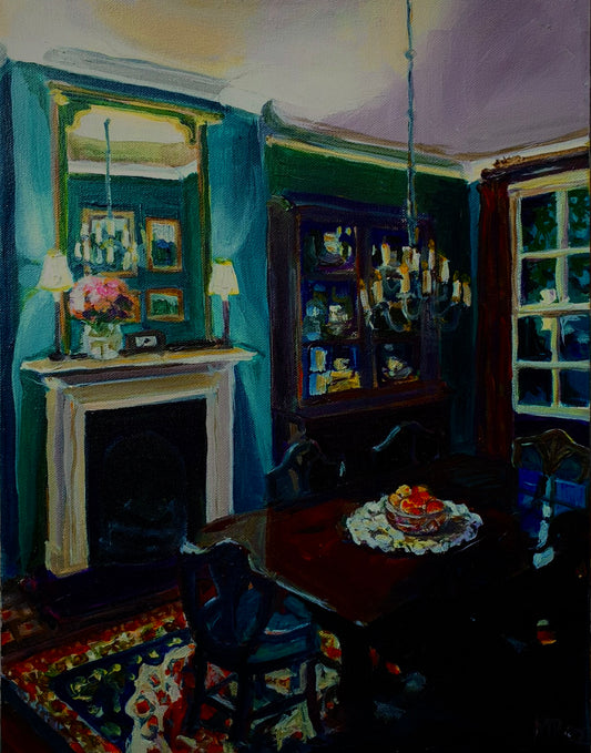 Autumn Evening at Home original painting