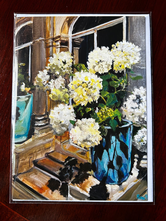 Hydrangeas at the Orangery - Greetings Card