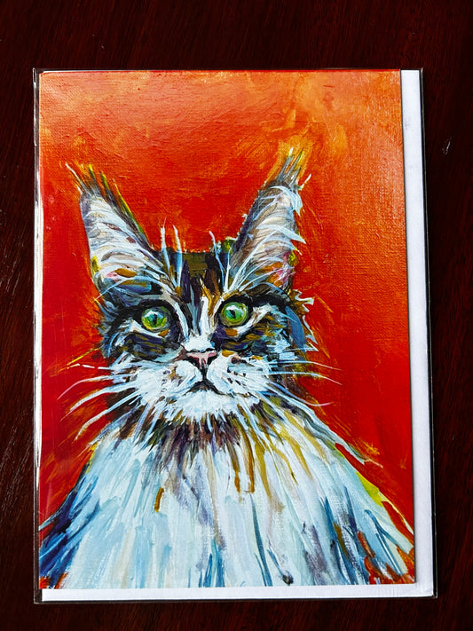 Polly the Cat - Greetings Card