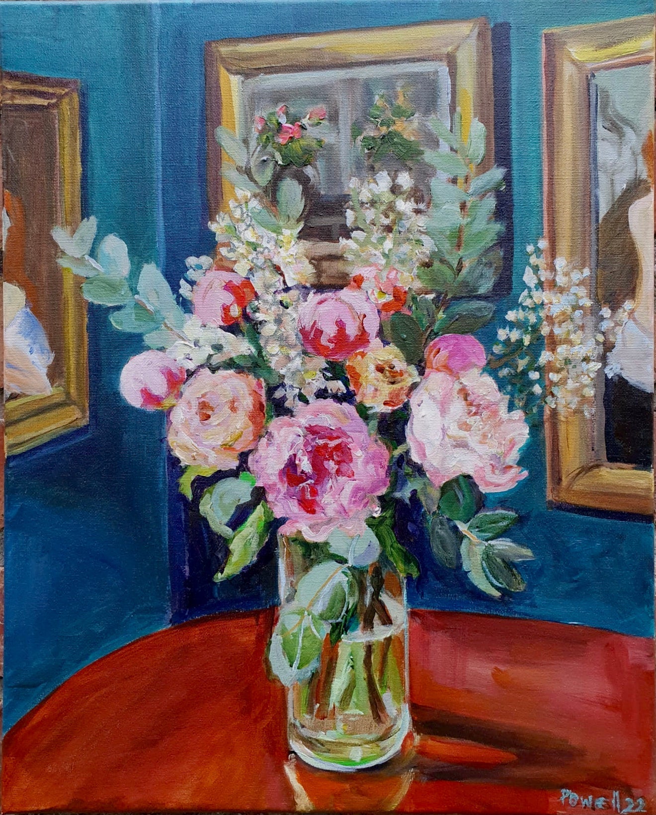 Still Life with Peonies and Stocks - Print