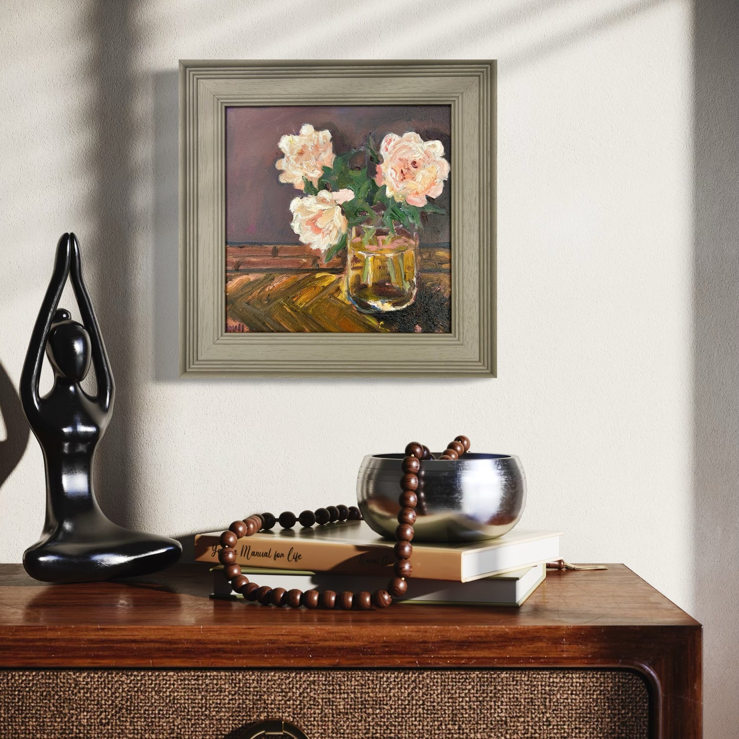 Roses on the Parquet original painting