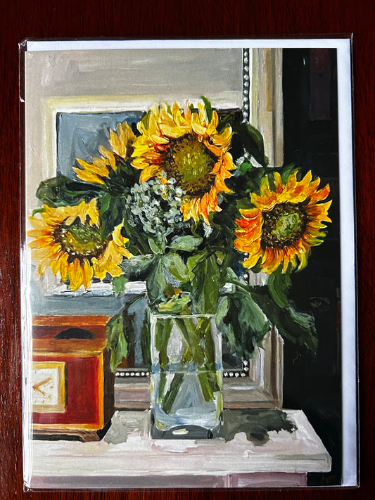 Still Life with Sunflowers - Greetings Card