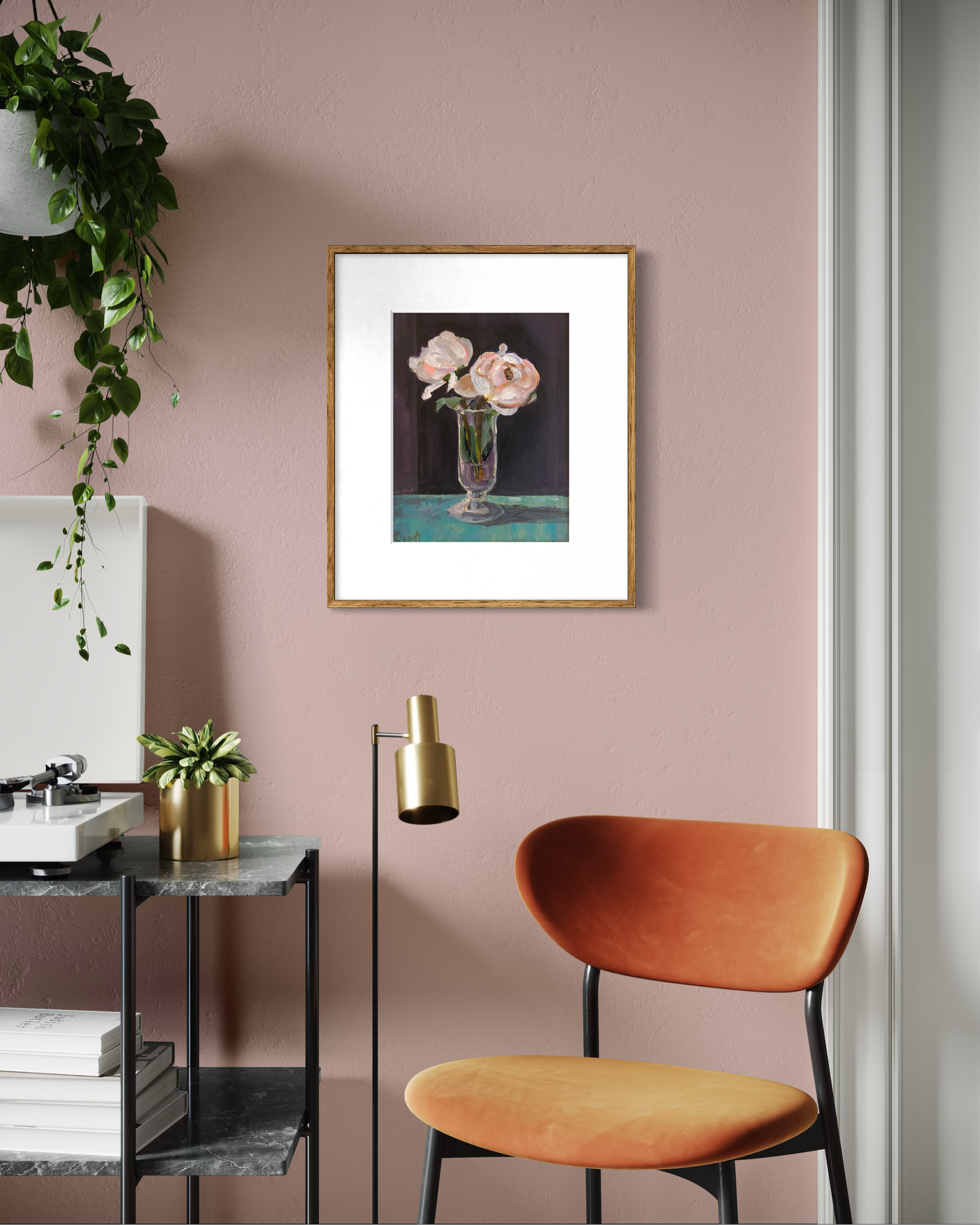 Roses in a Champagne Glass - Print
