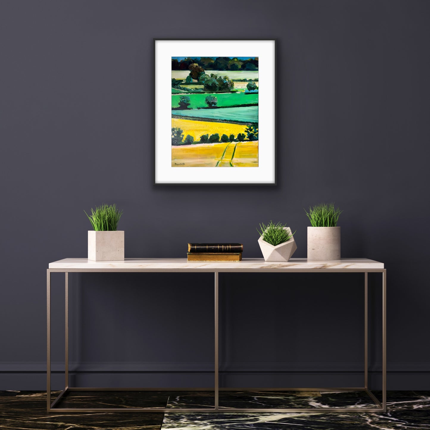 Malvern Hills Farmland Landscape - Print