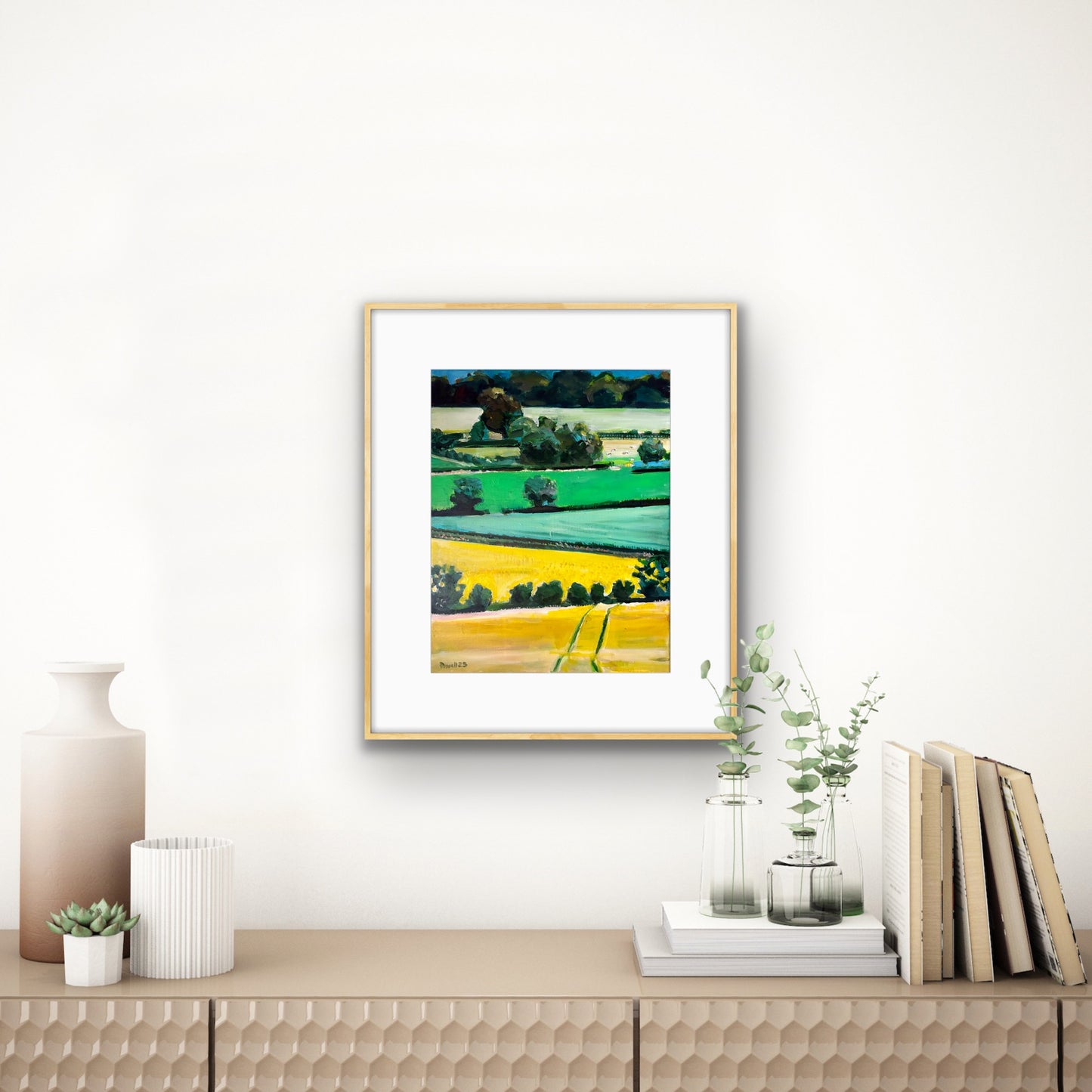 Malvern Hills Farmland Landscape - Print