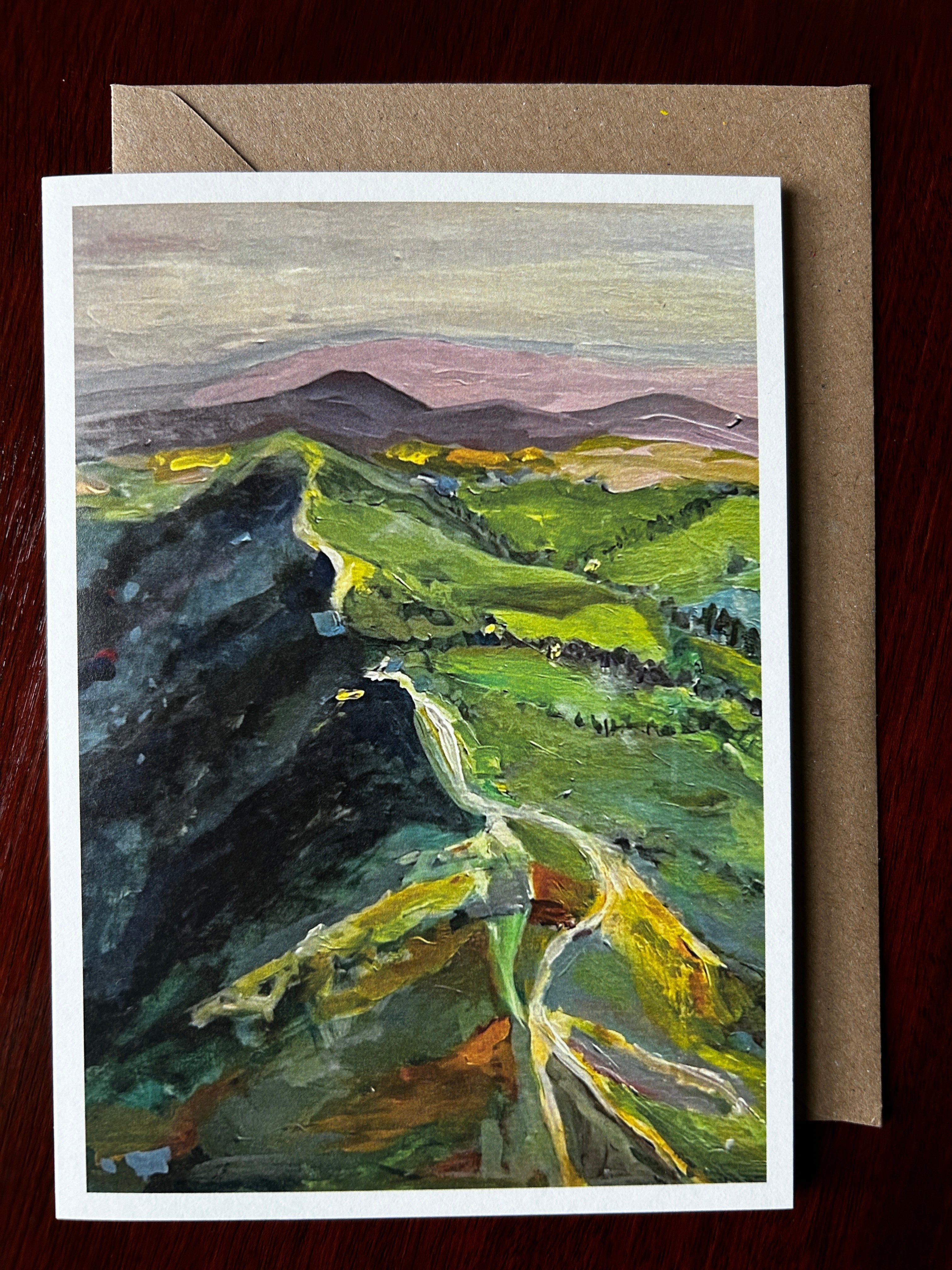 Malvern Hills Rhapsody Greetings Card Margaret Powell Art