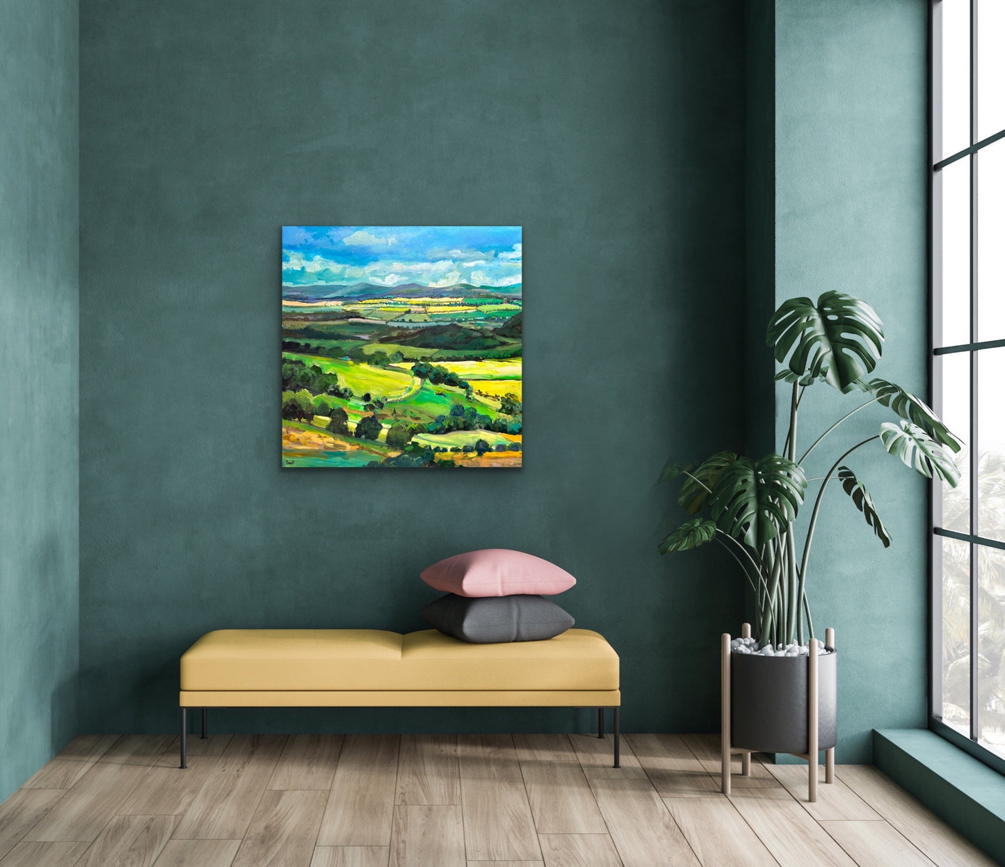 Malvern Hills - Spring Walk original painting