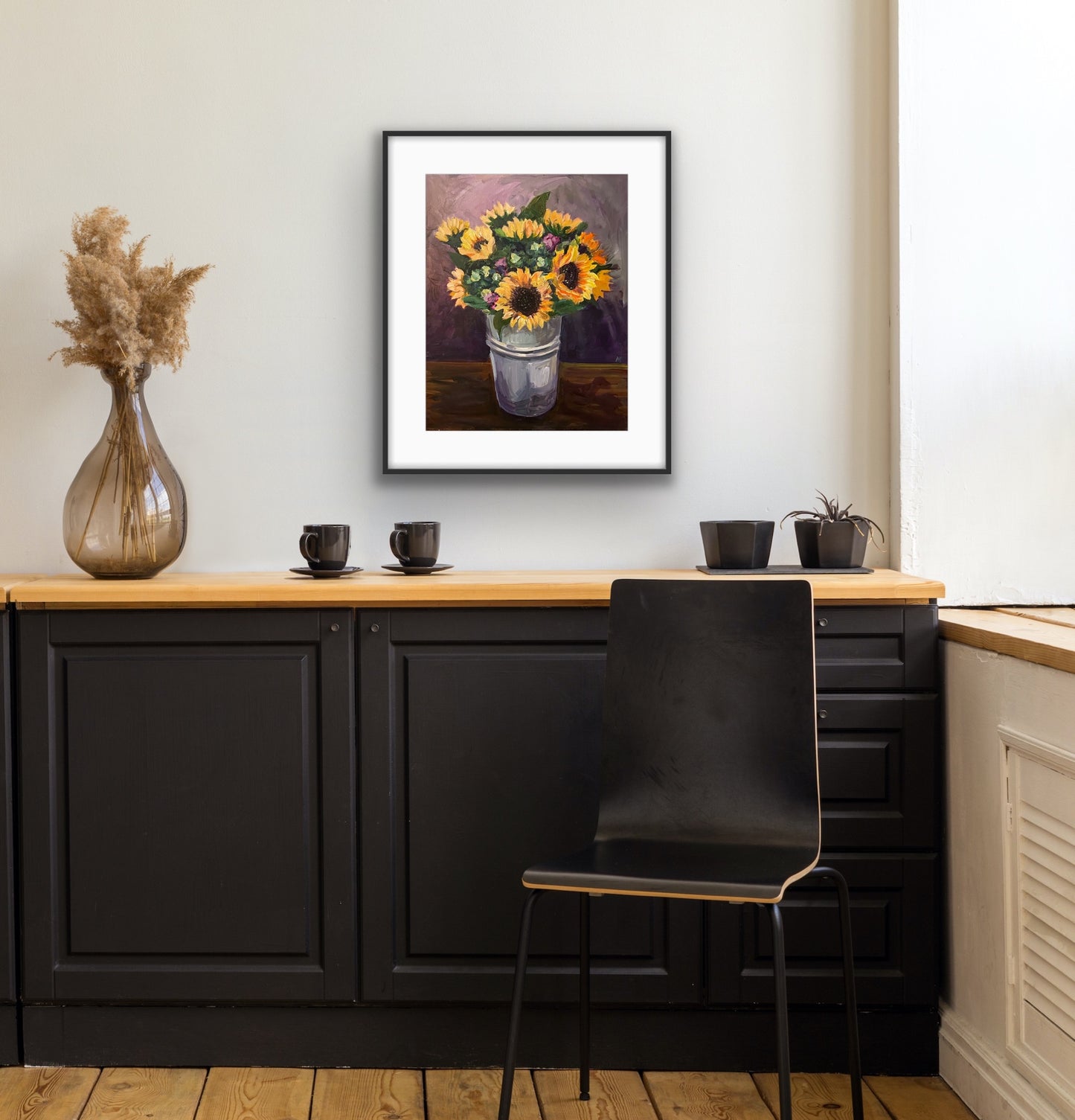 Sunflowers in a Tin Jar - Print