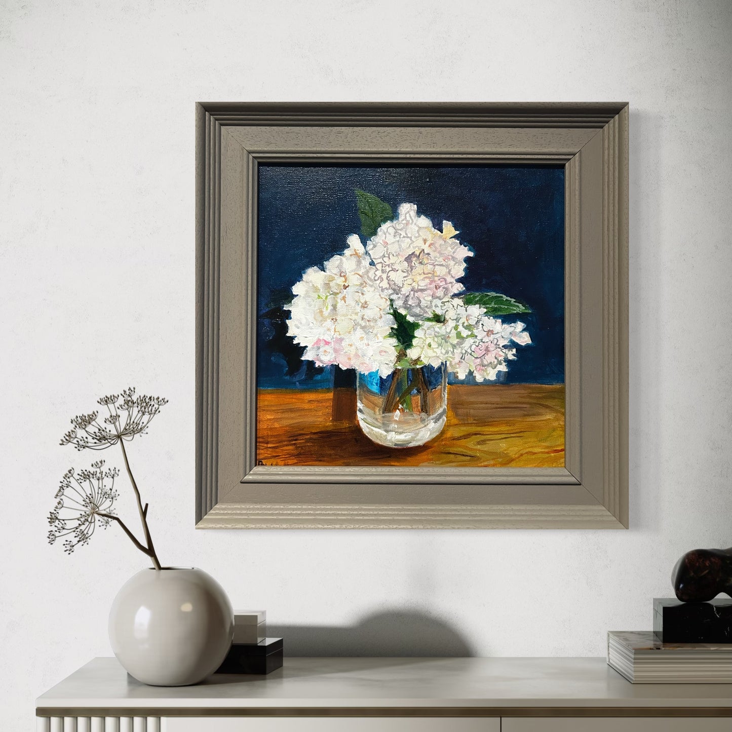Hydrangeas in a Small Vase original painting