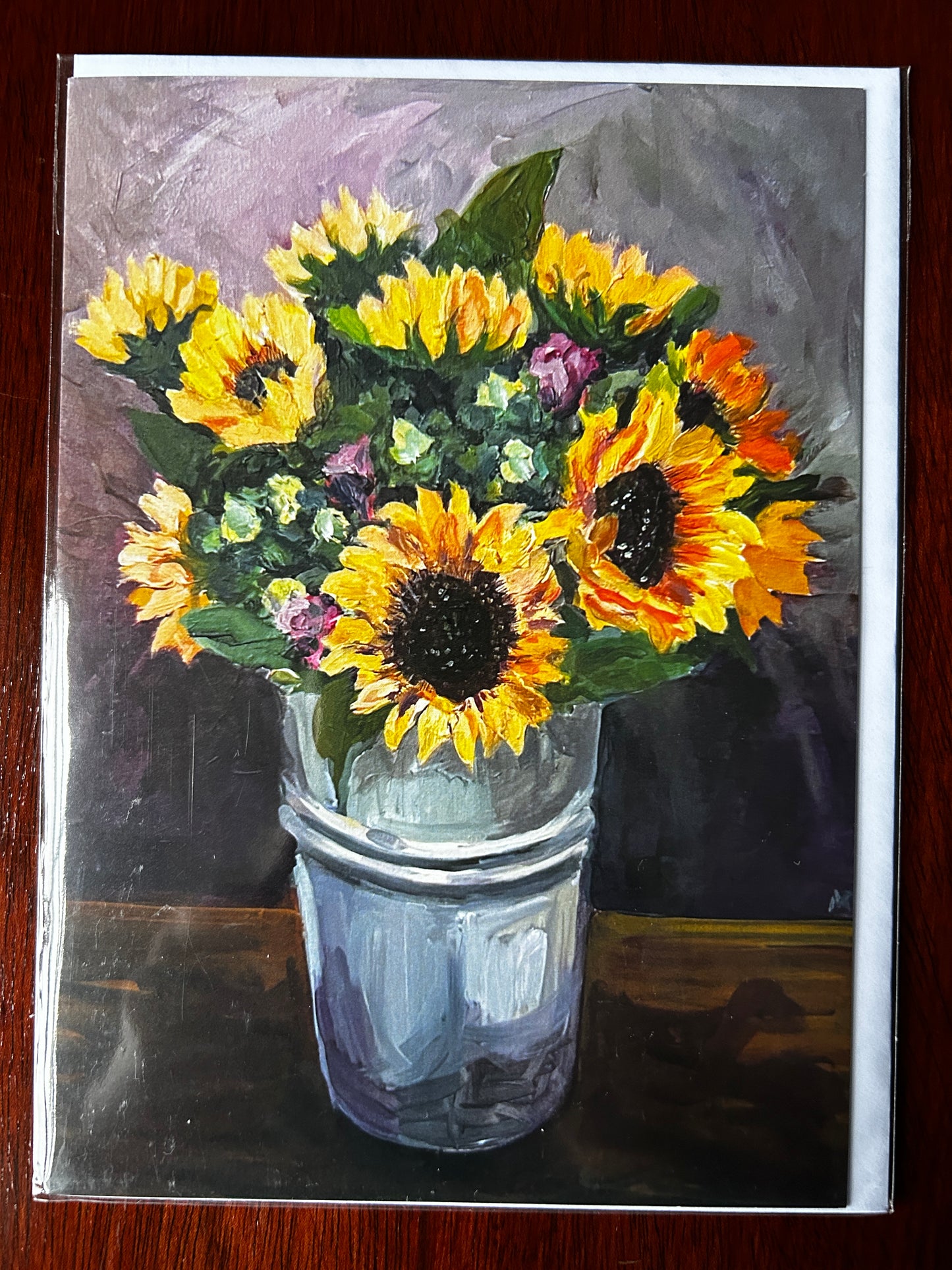 Set of 6 Sunflower Fine Art Greetings Cards
