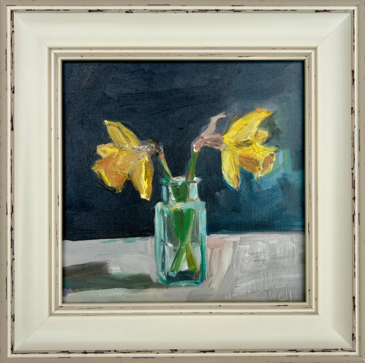 Daffodils in an Apothecary Vase original painting
