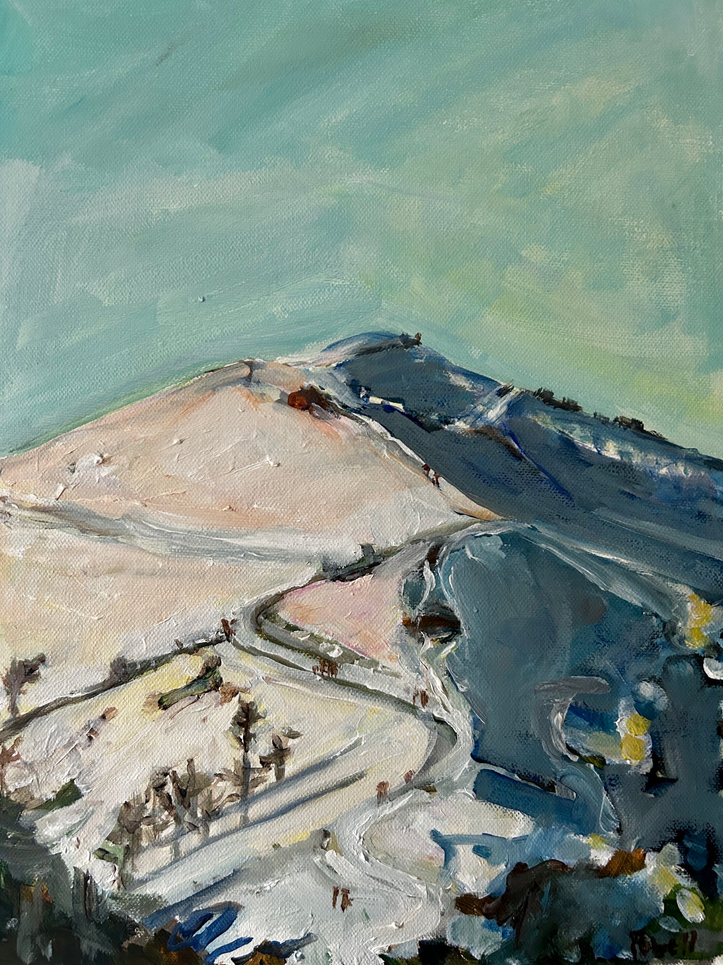 Worcestershire Beacon. Malvern Hills in Snow original painting