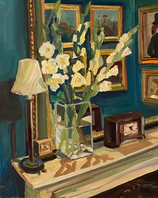 Gladioli in the Dining Room original painting