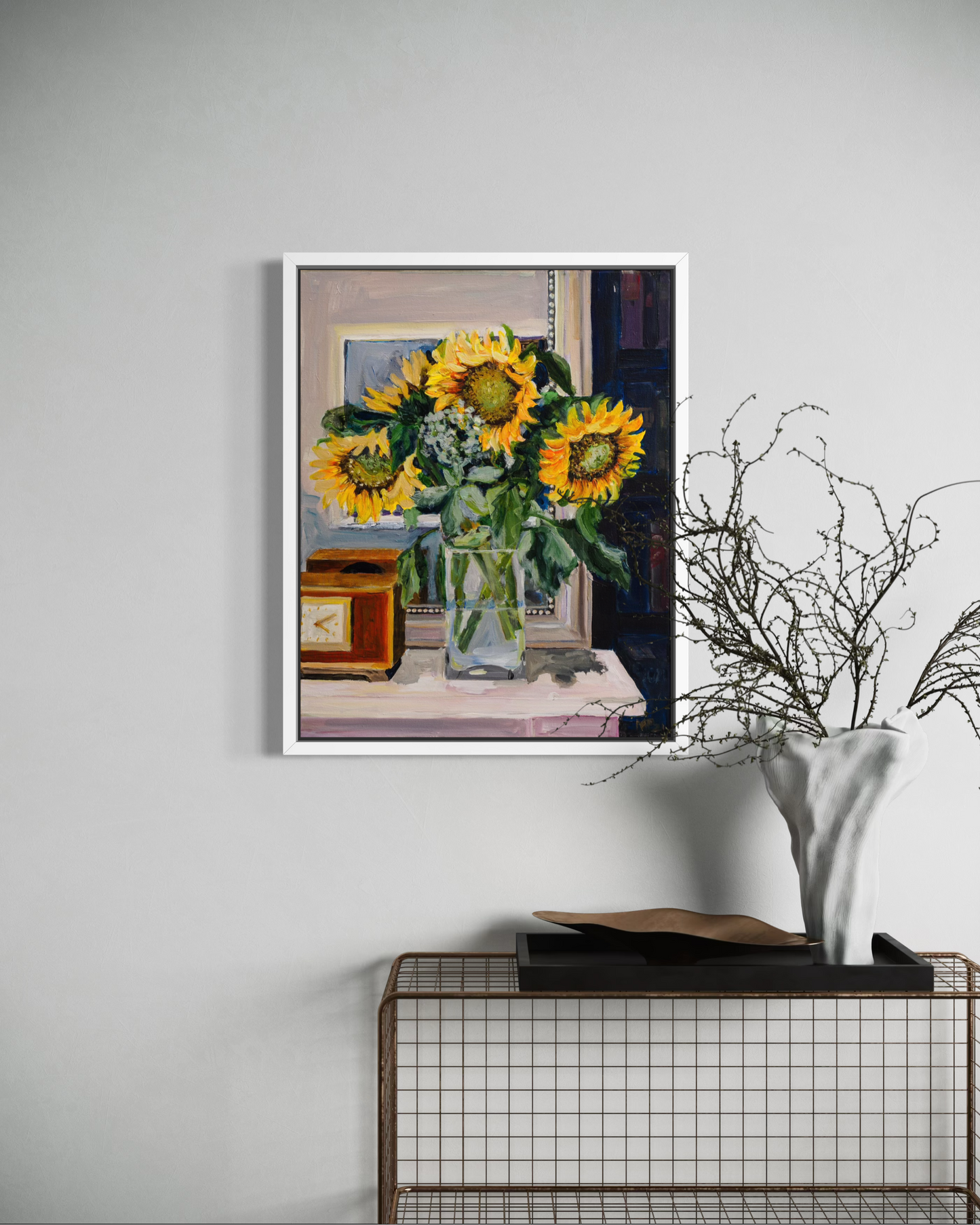 Still Life with Sunflowers original painting