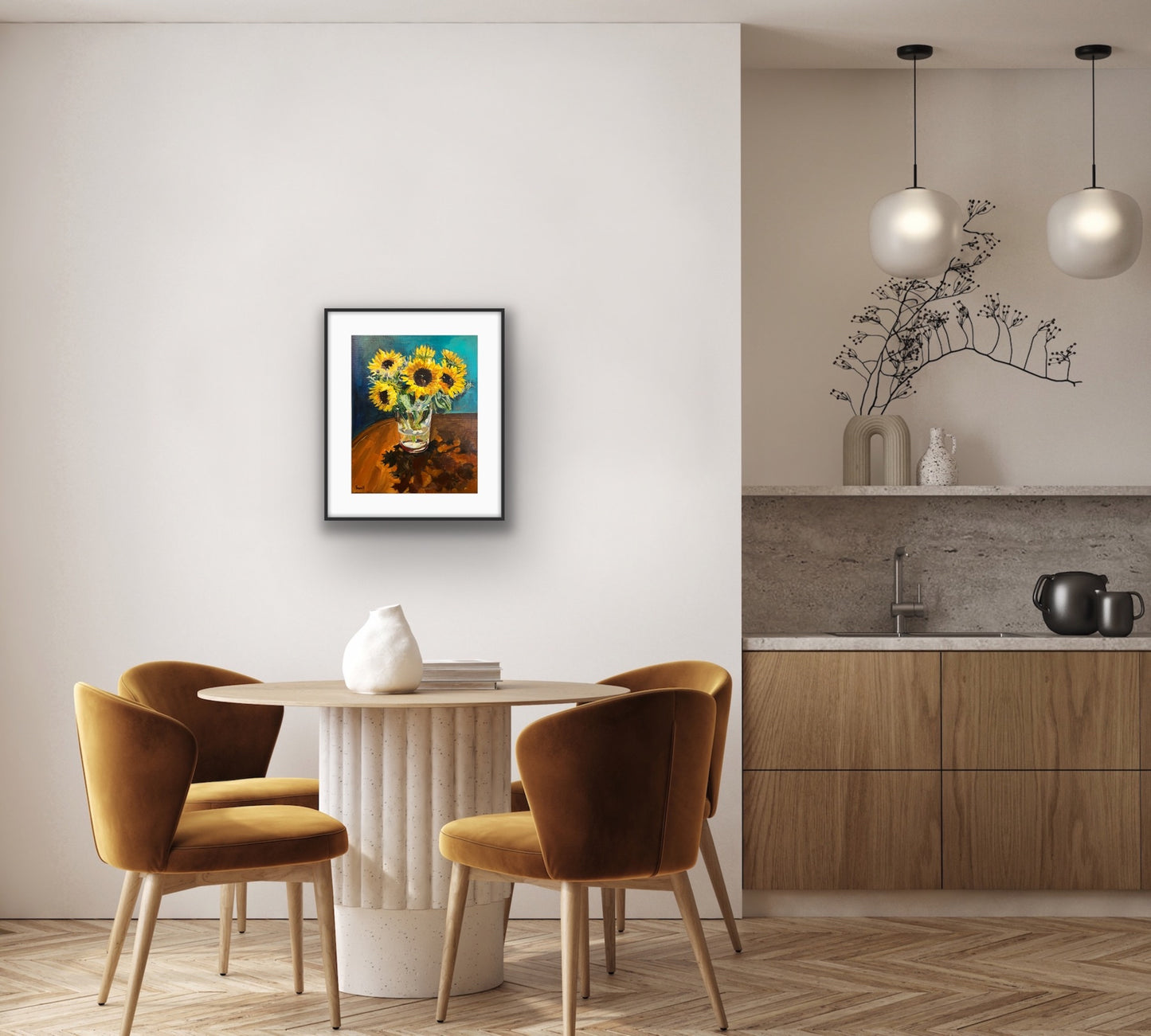 Sunflowers, Thistles and Shadows - Print