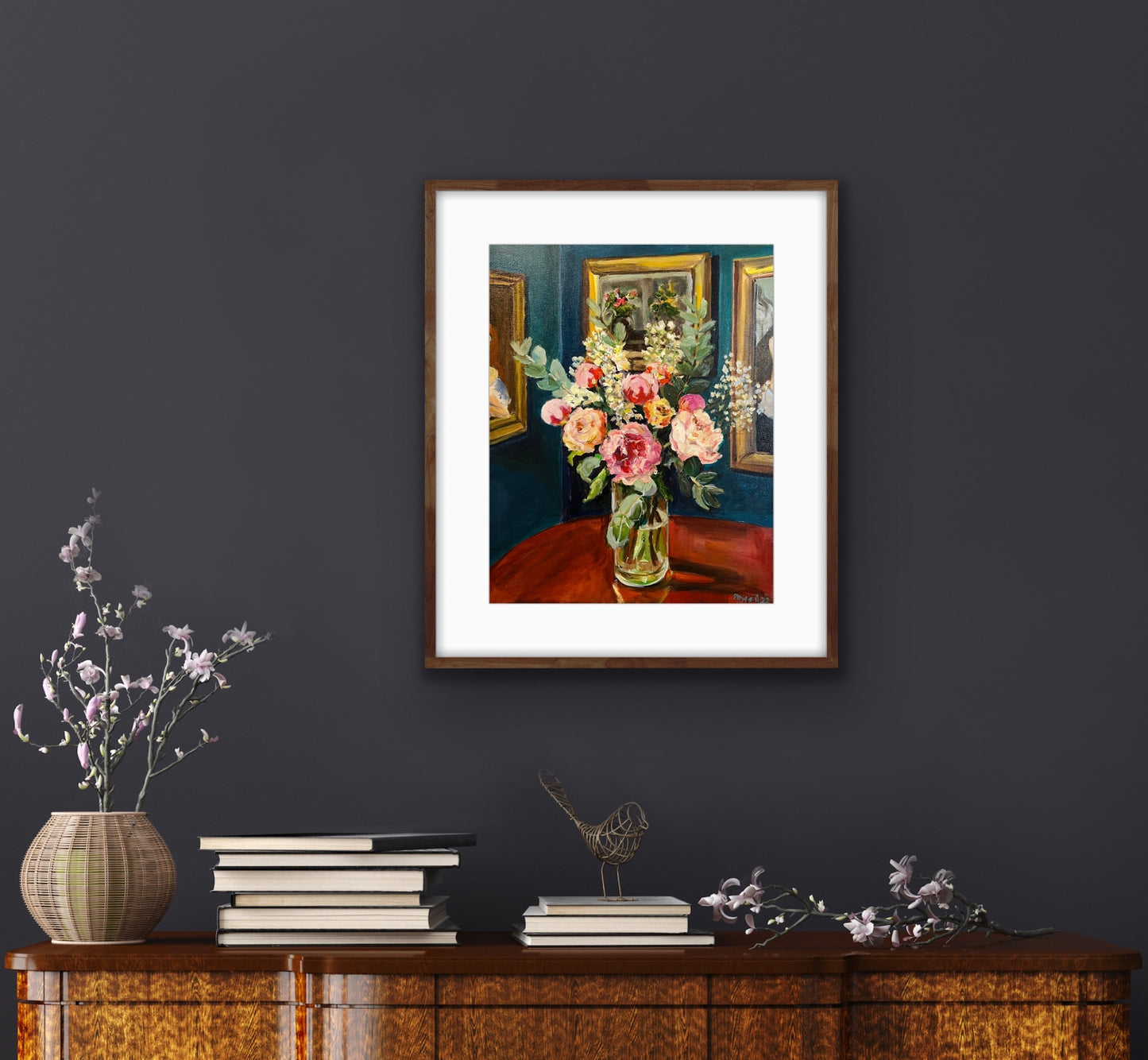 Still Life with Peonies and Stocks - Print