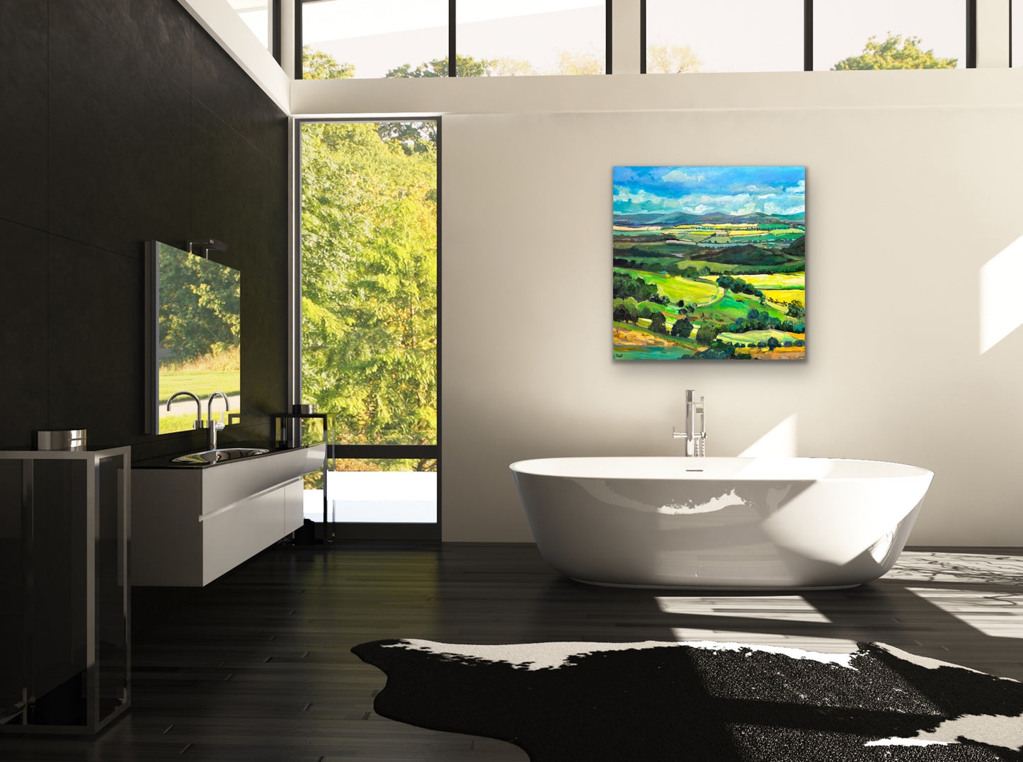Malvern Hills - Spring Walk original painting