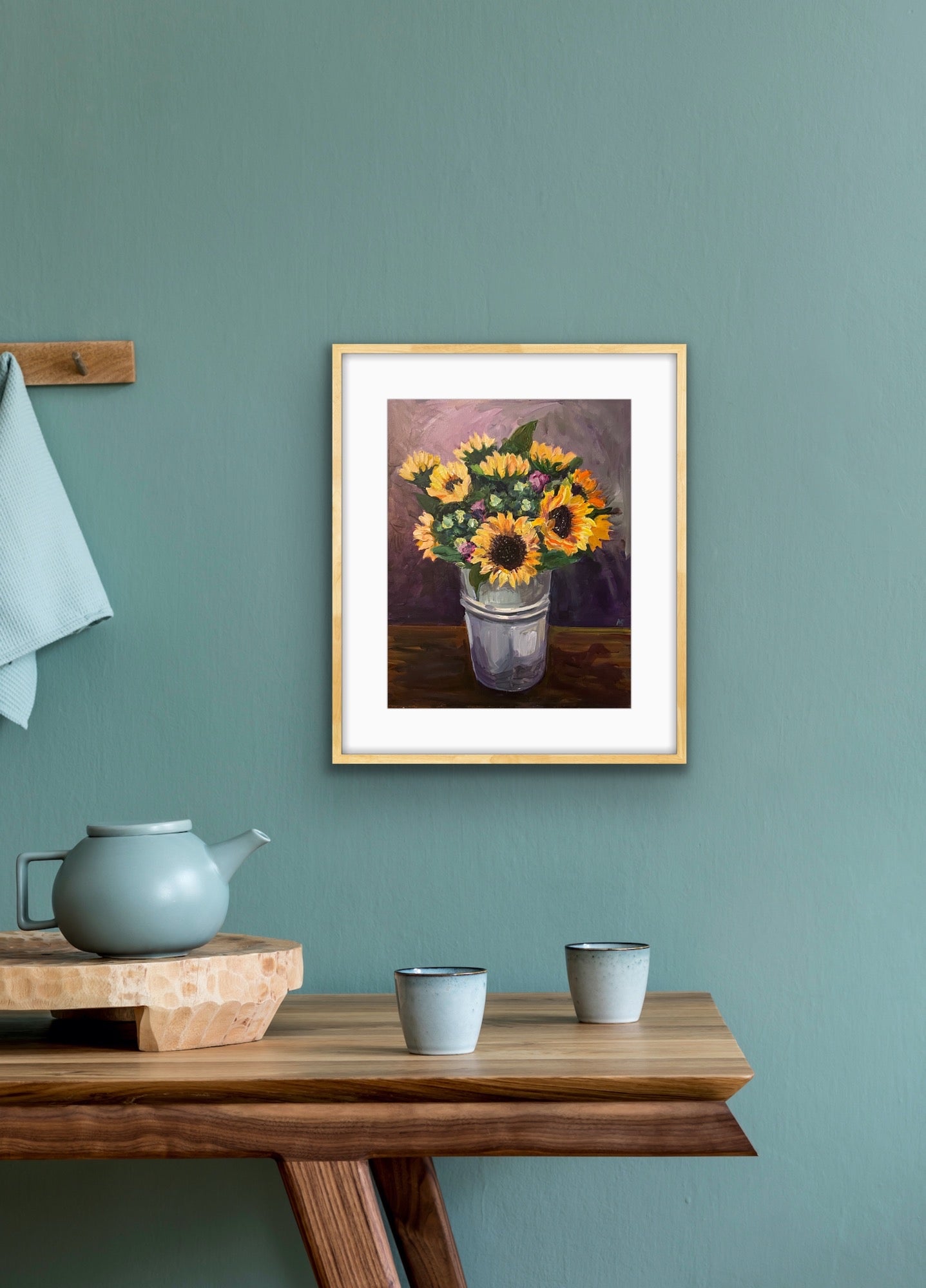 Sunflowers in a Tin Jar - Print