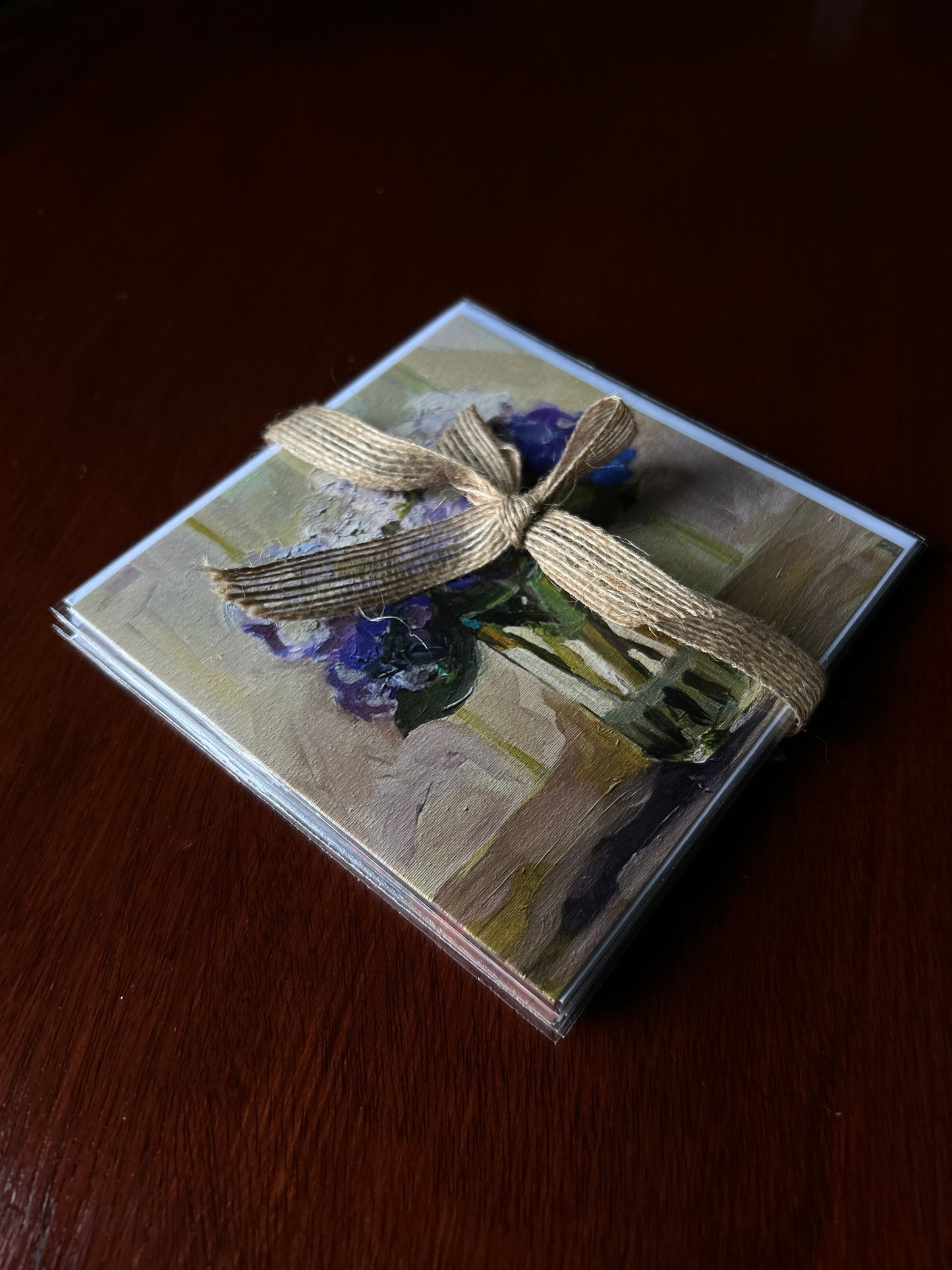 Set of 4 Flower Fine Art Greetings Cards