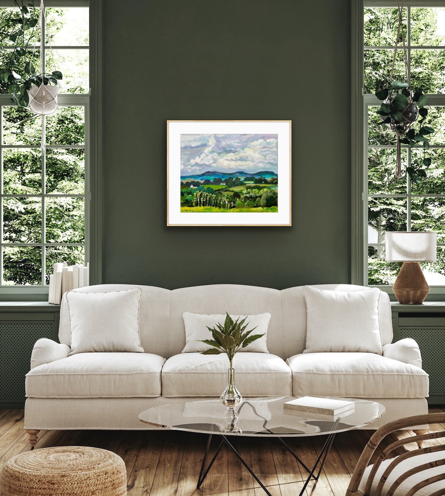 Malvern Hills in May is a limited edition print from an original painting by Margaret powell Worcester Artist. A beautiful Worcestershire landscape.