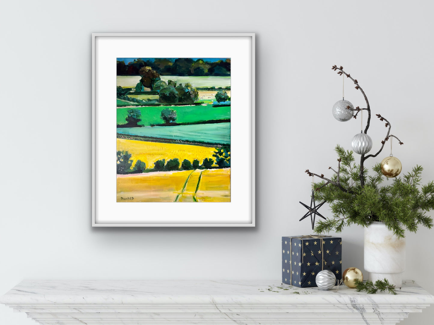 Malvern Hills Farmland Landscape - Print