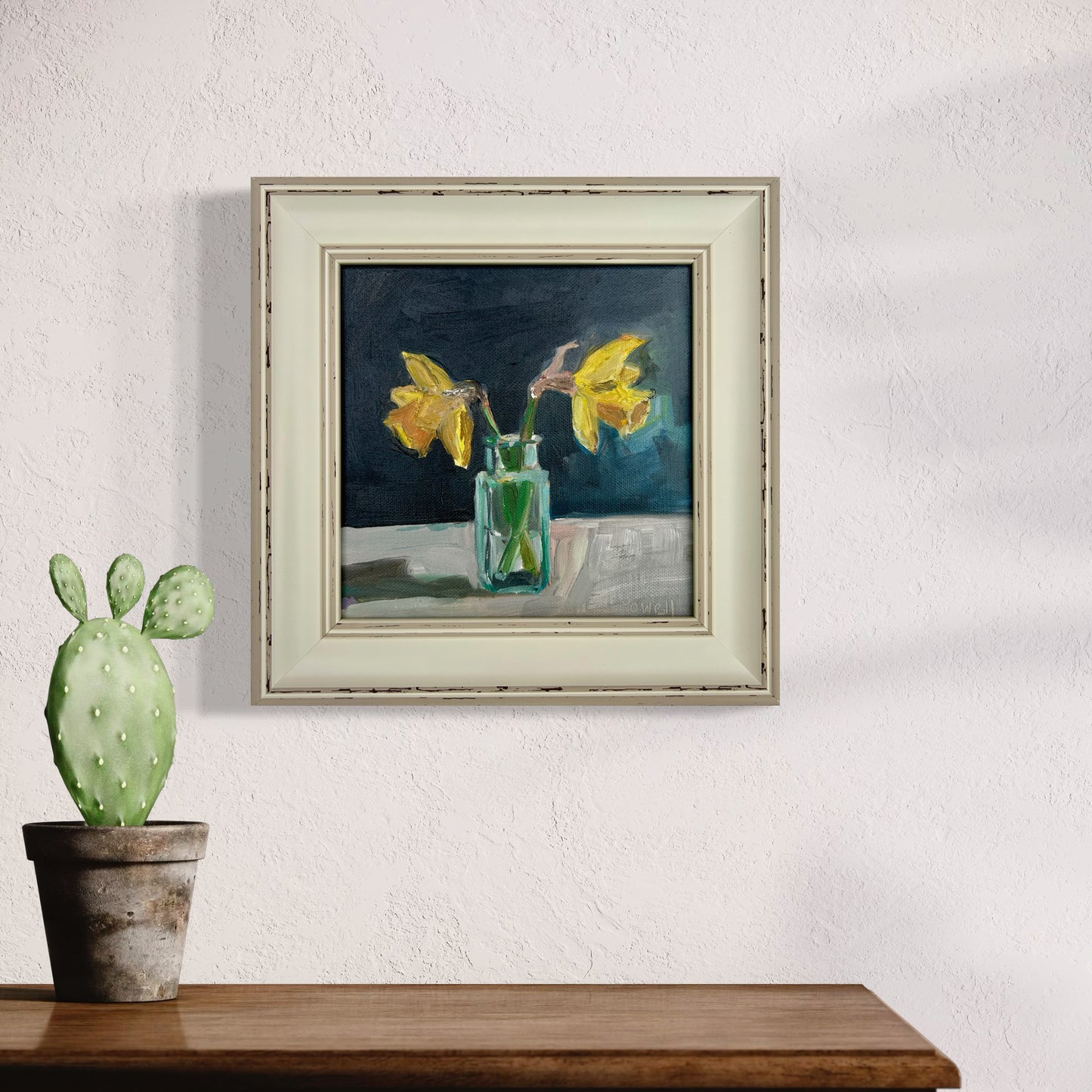 Daffodils in an Apothecary Vase original painting