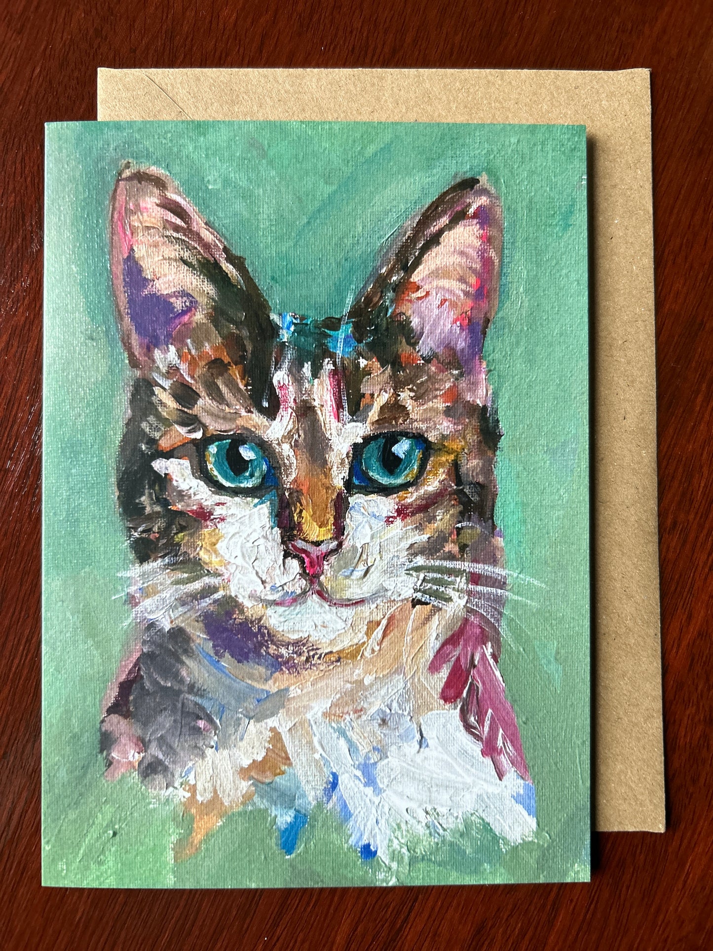 Set of 6 Cat Portrait Greetings Cards