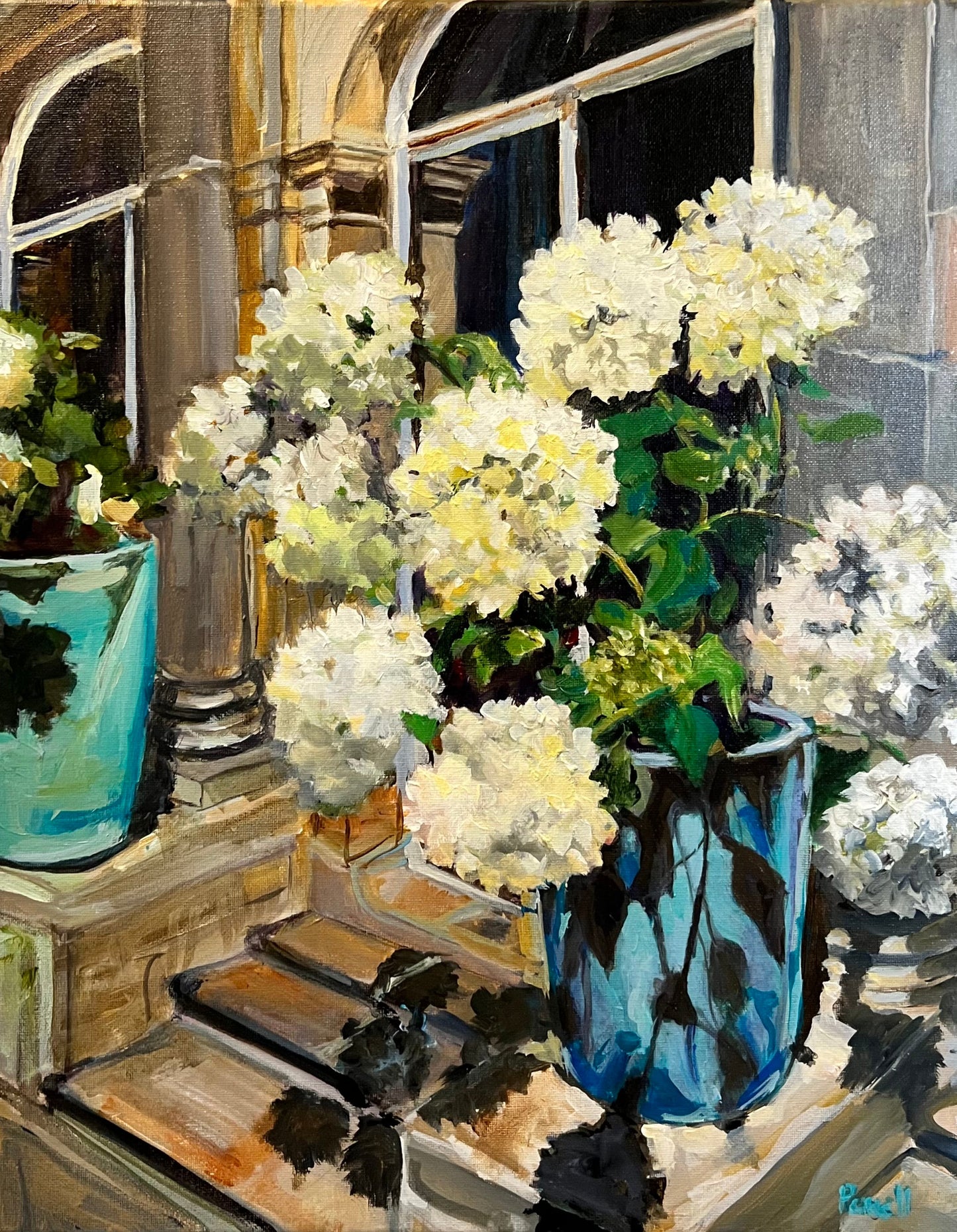 Hydrangeas in the Orangery - Print
