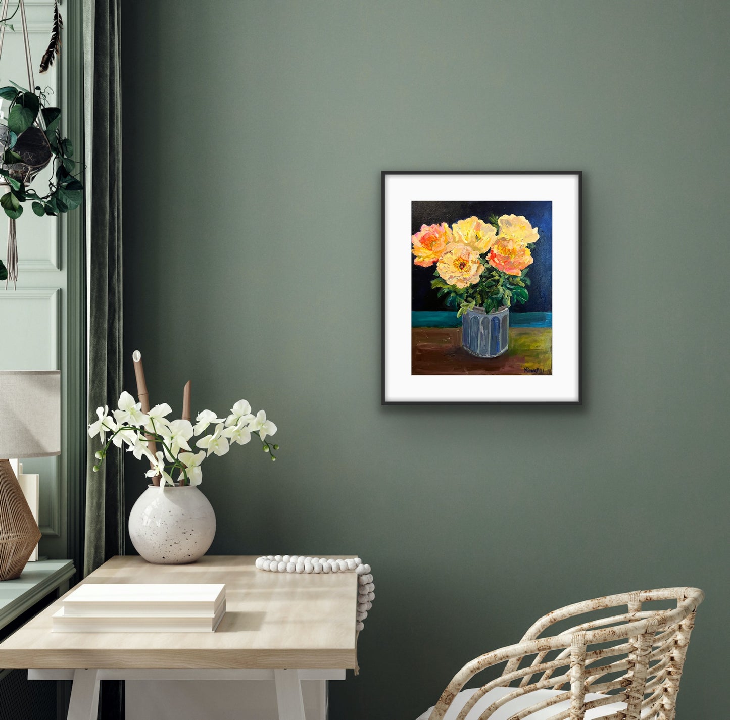 Peonies in an Urn - Print