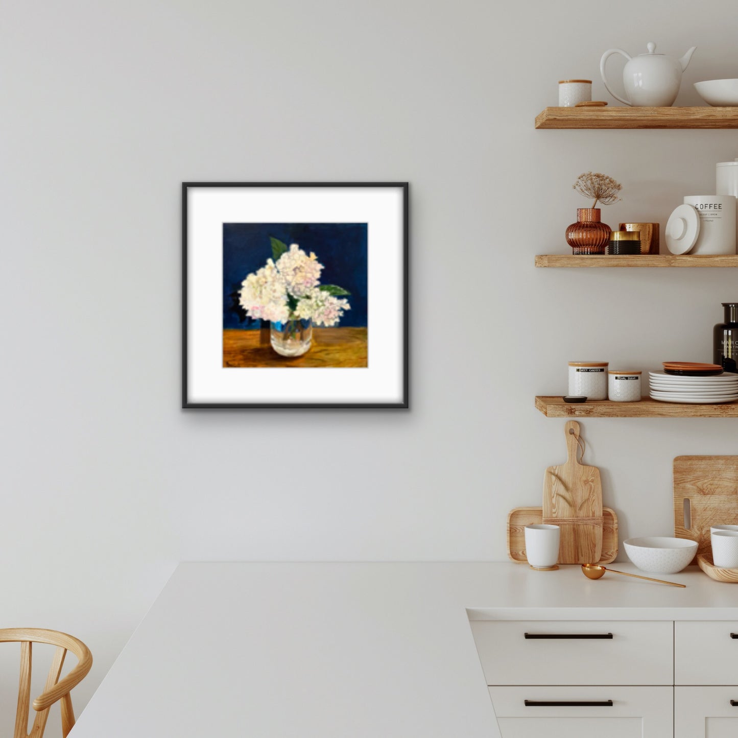 Hydrangeas in a Small Vase - Print