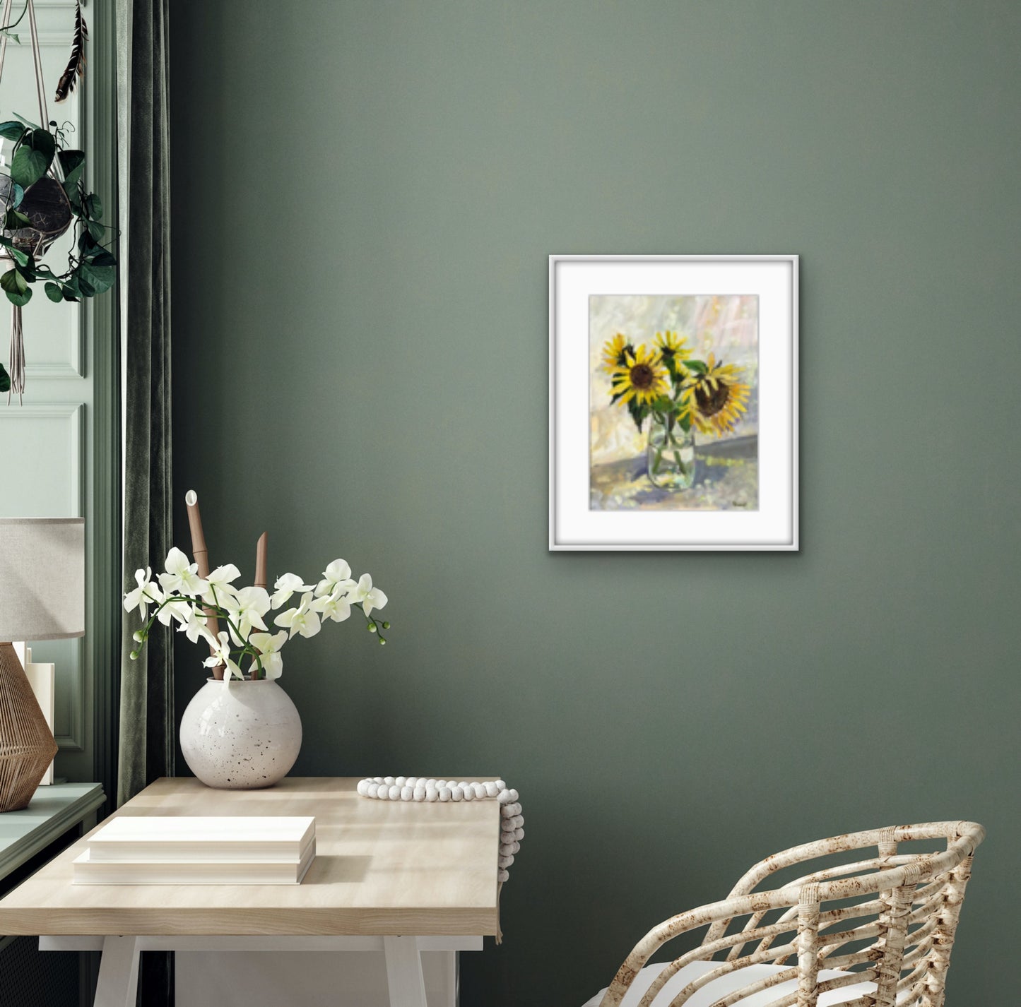 Sunflowers in the White Room - Print