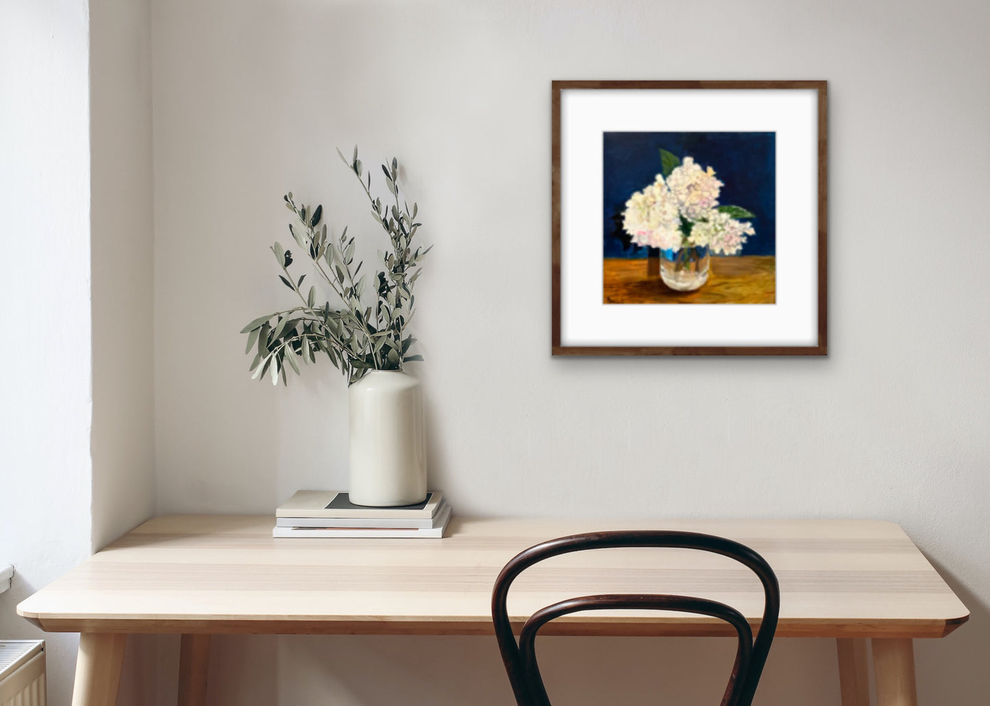 Hydrangeas in a Small Vase - Print