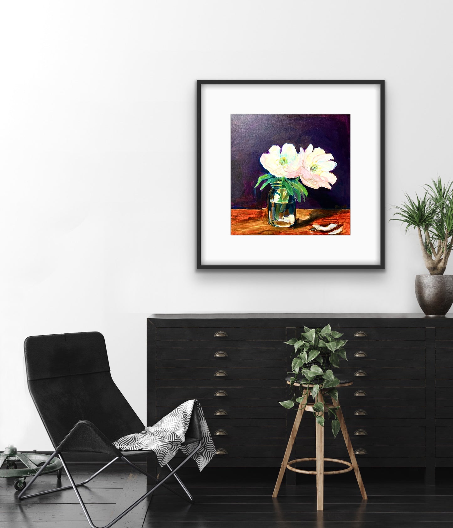 Peonies in a Jar - print