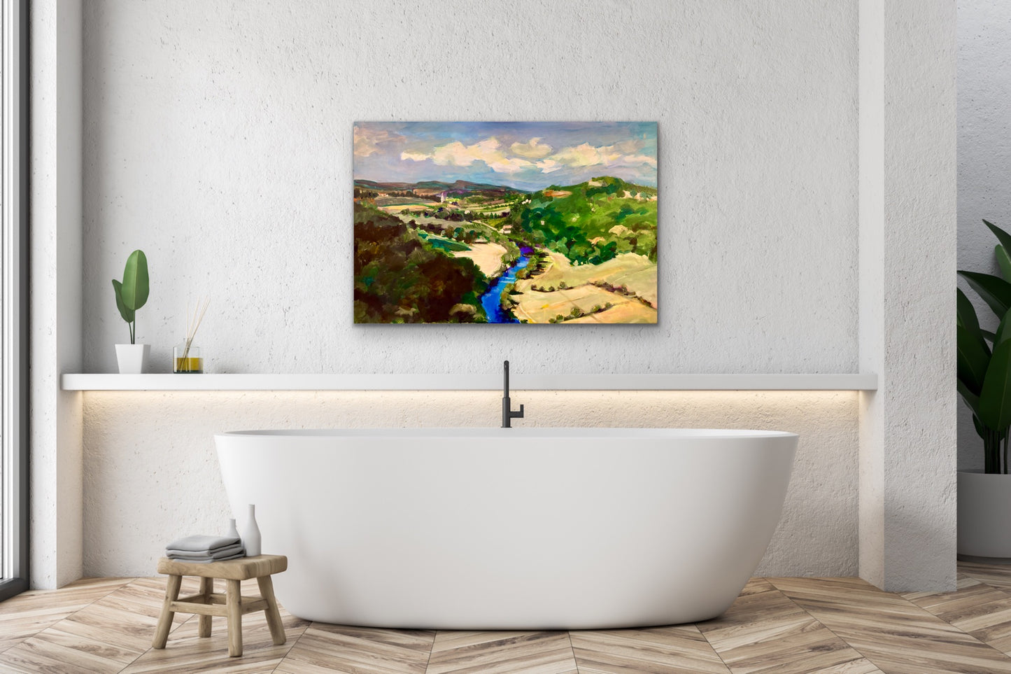 Symonds Yat in August original painting by Margaret Powell
