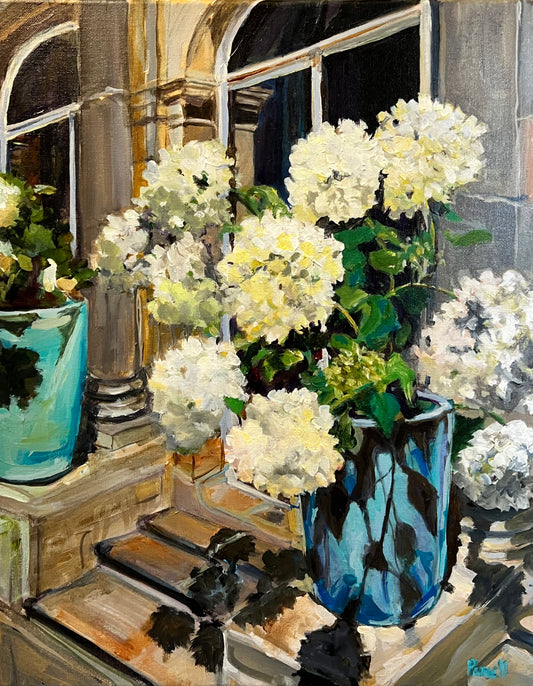 Hydrangeas in the Orangery original painting