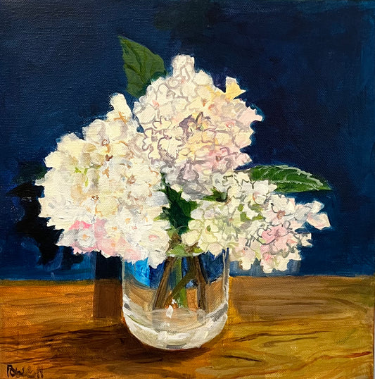 Hydrangeas in a Small Vase original painting
