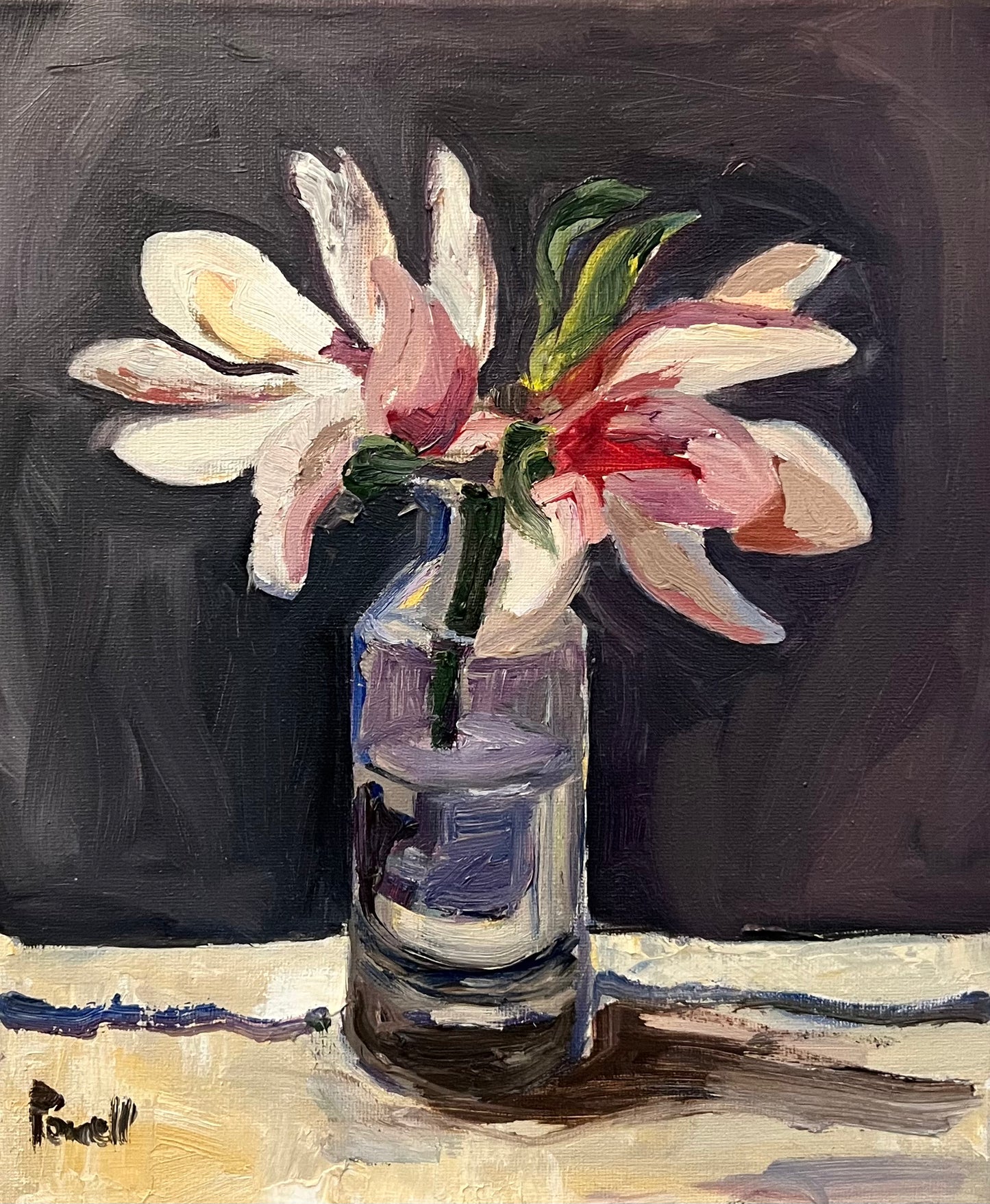 Magnolias in a Glass Jar original painting