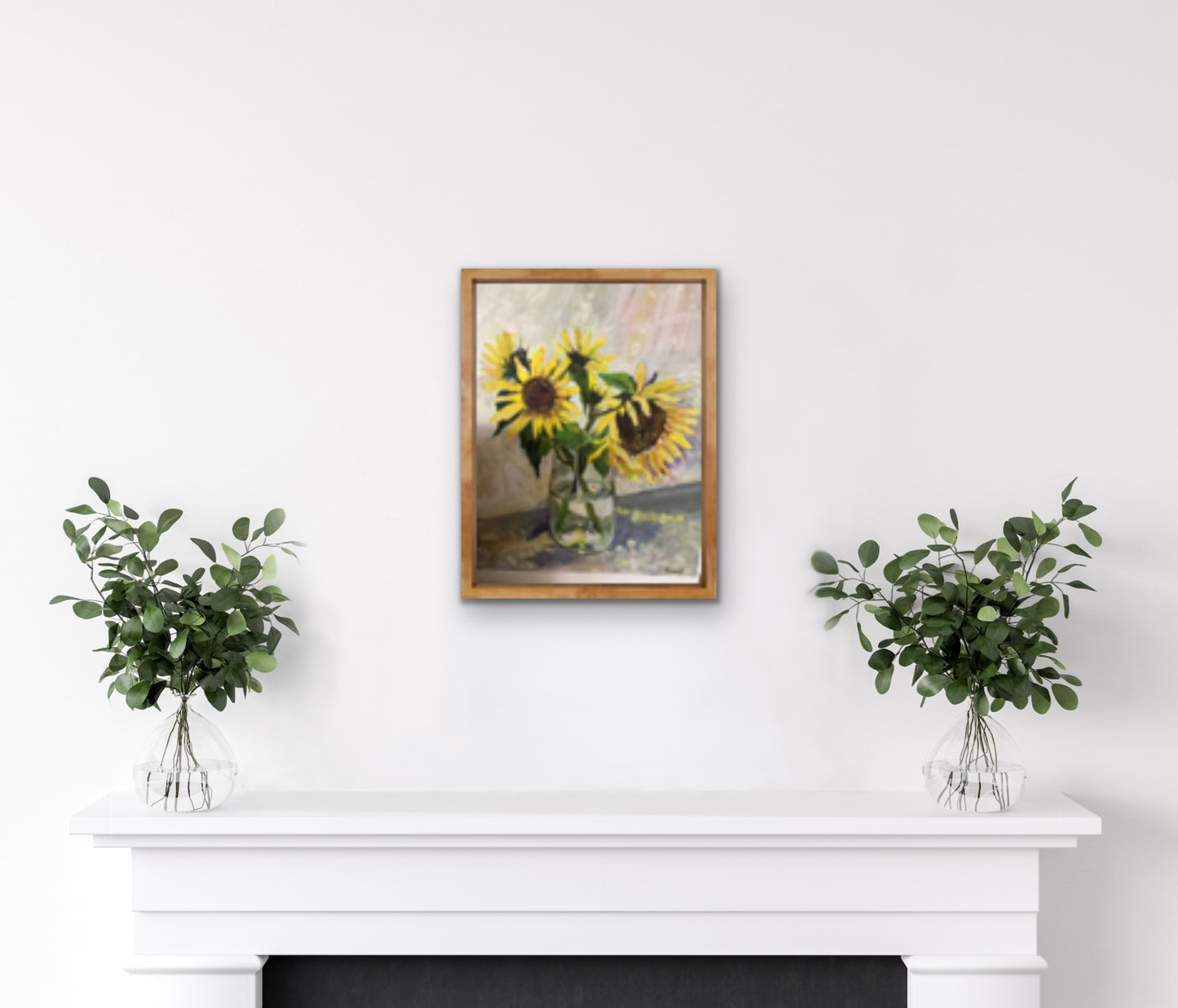 Sunflowers in the White Room original painting