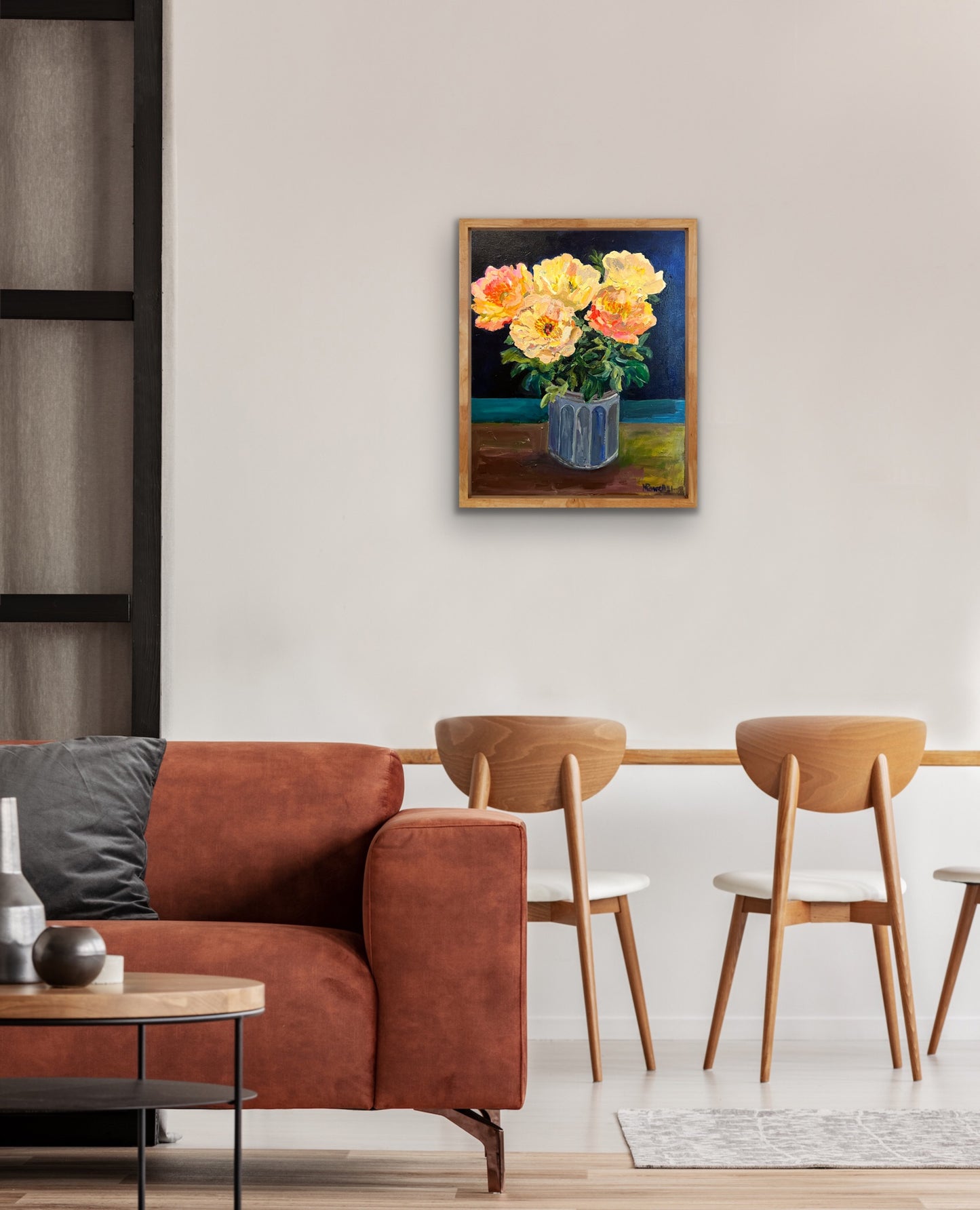 Peonies in an Urn original painting