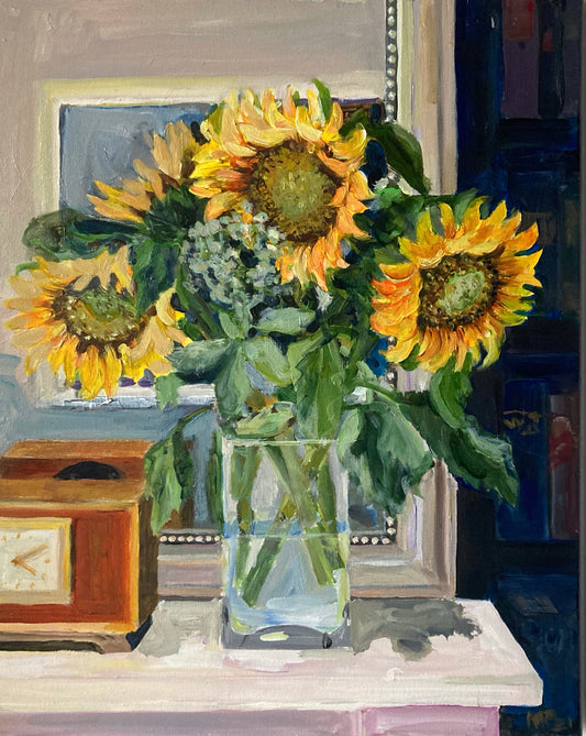 Still Life with Sunflowers original painting