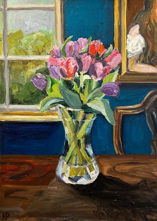 Tulips on the Dining Table original painting
