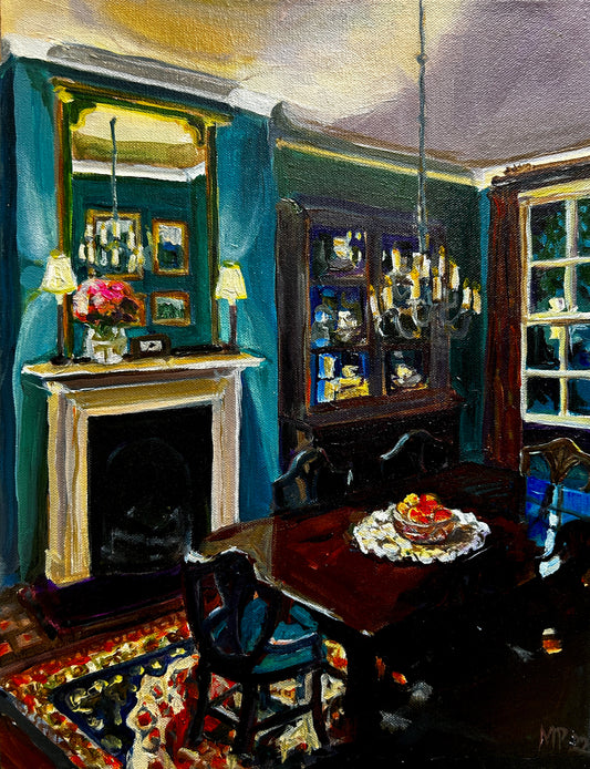 Autumn Evening at Home original painting