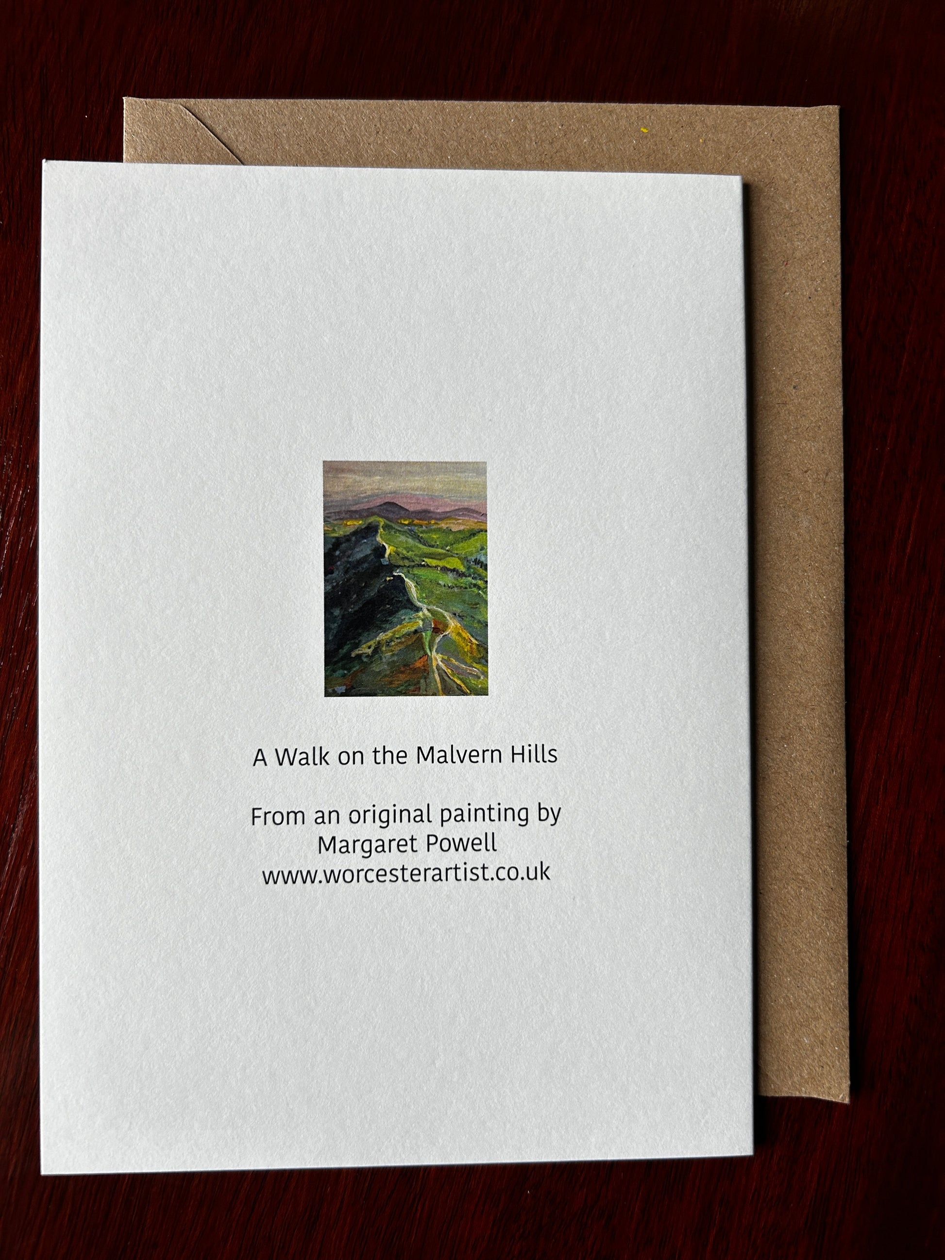 Malvern Hills Rhapsody Greetings Card Margaret Powell Art