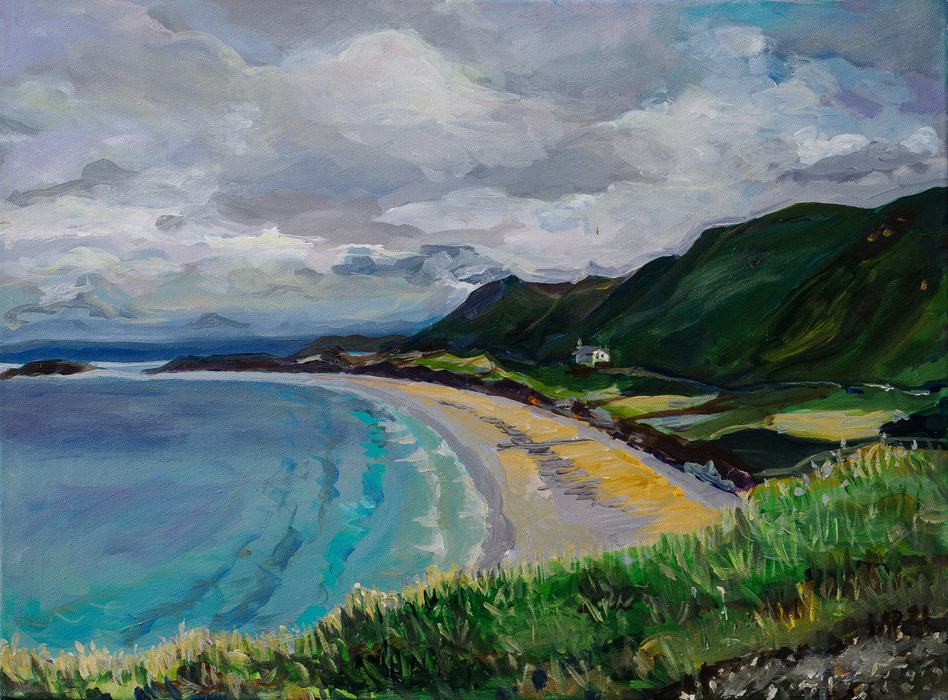 Rhossili Bay before a Storm original painting