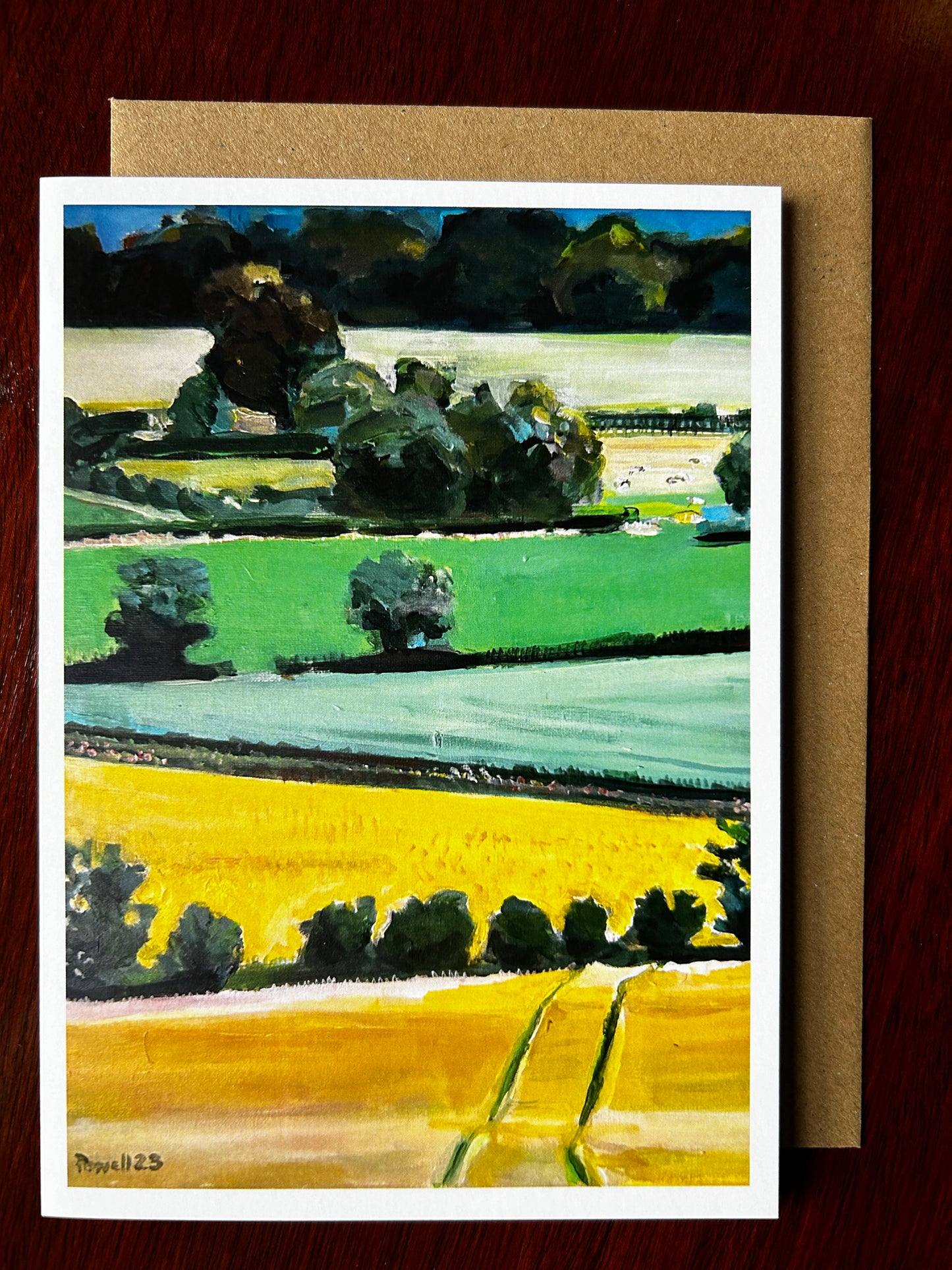 Malvern Hills Farmland Landscape - Greetings Card