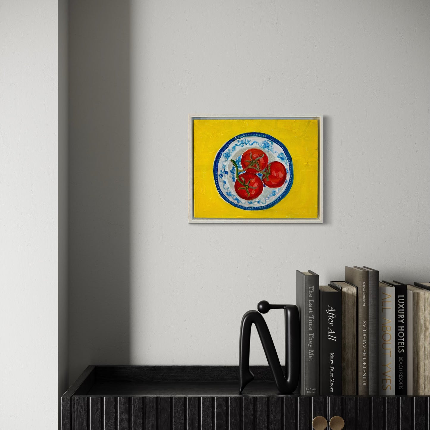 Triplets on a Georgian Plate tomato original painting