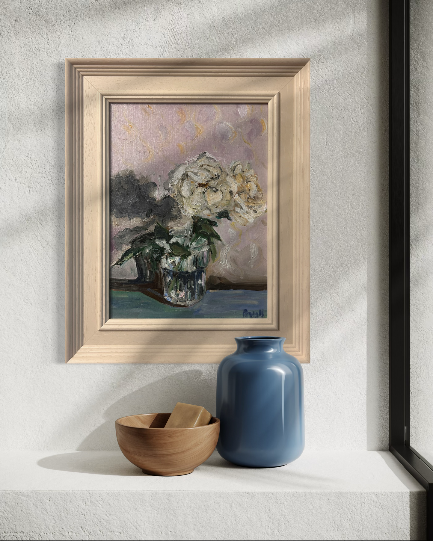 White Rose Rhapsody original painting