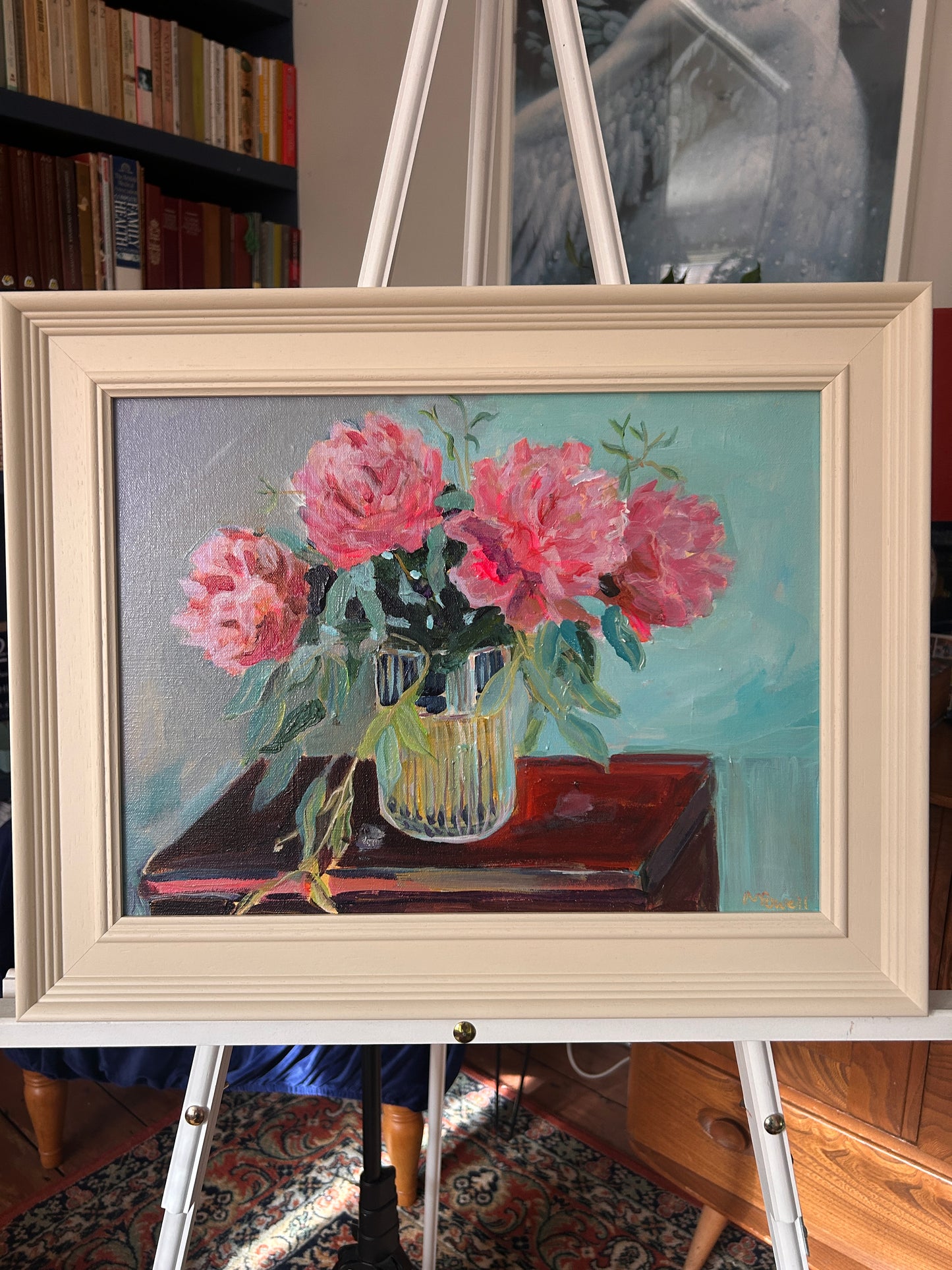 Pink Peony Étude Original Painting
