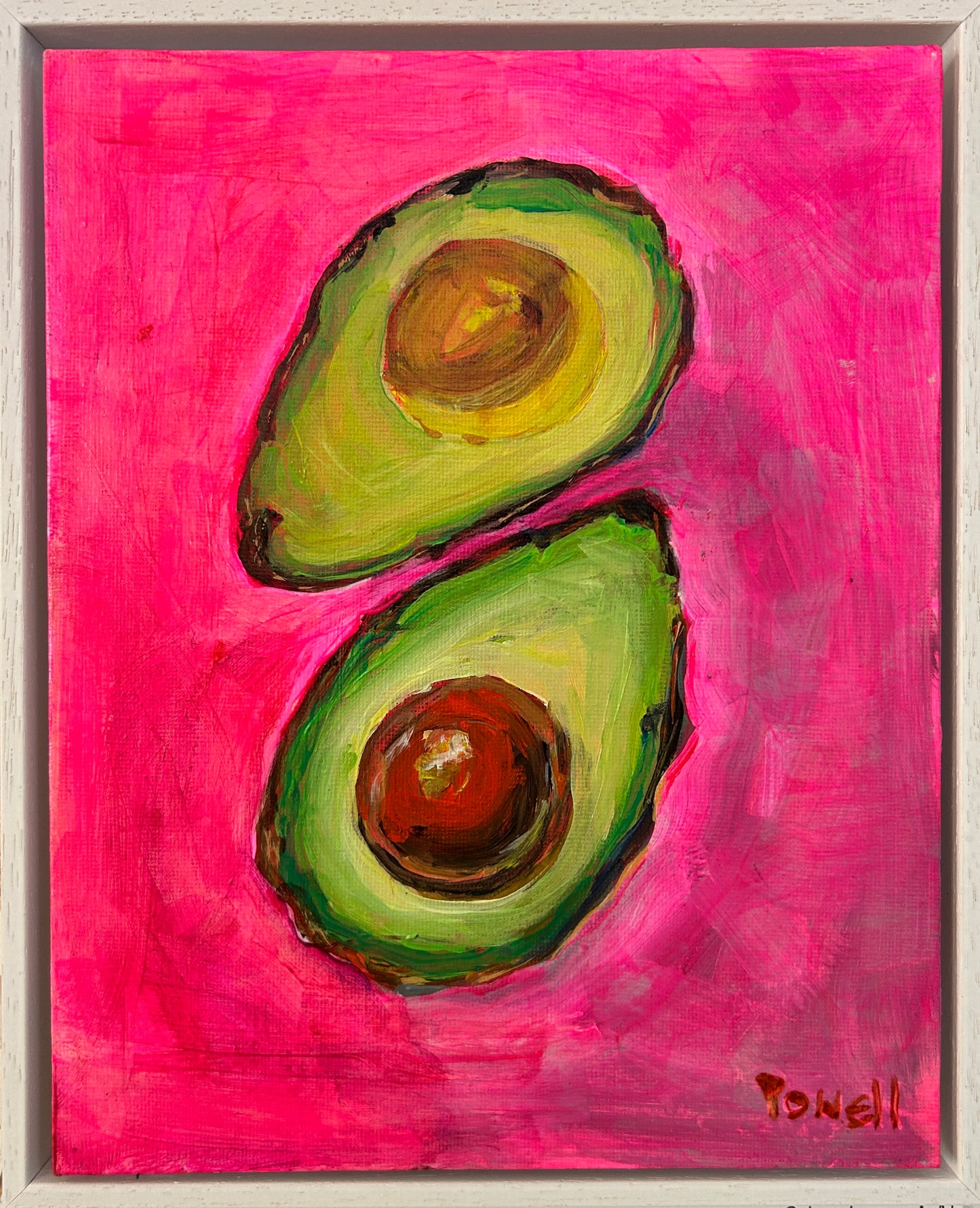 Good Morning, Polyphenols! avocado original painting