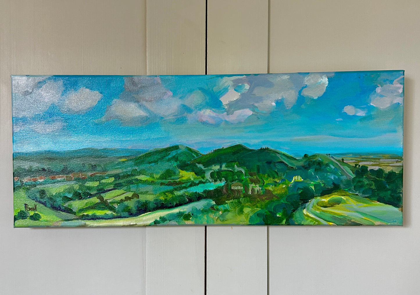 Summer Walk on the Malvern Hills original painting